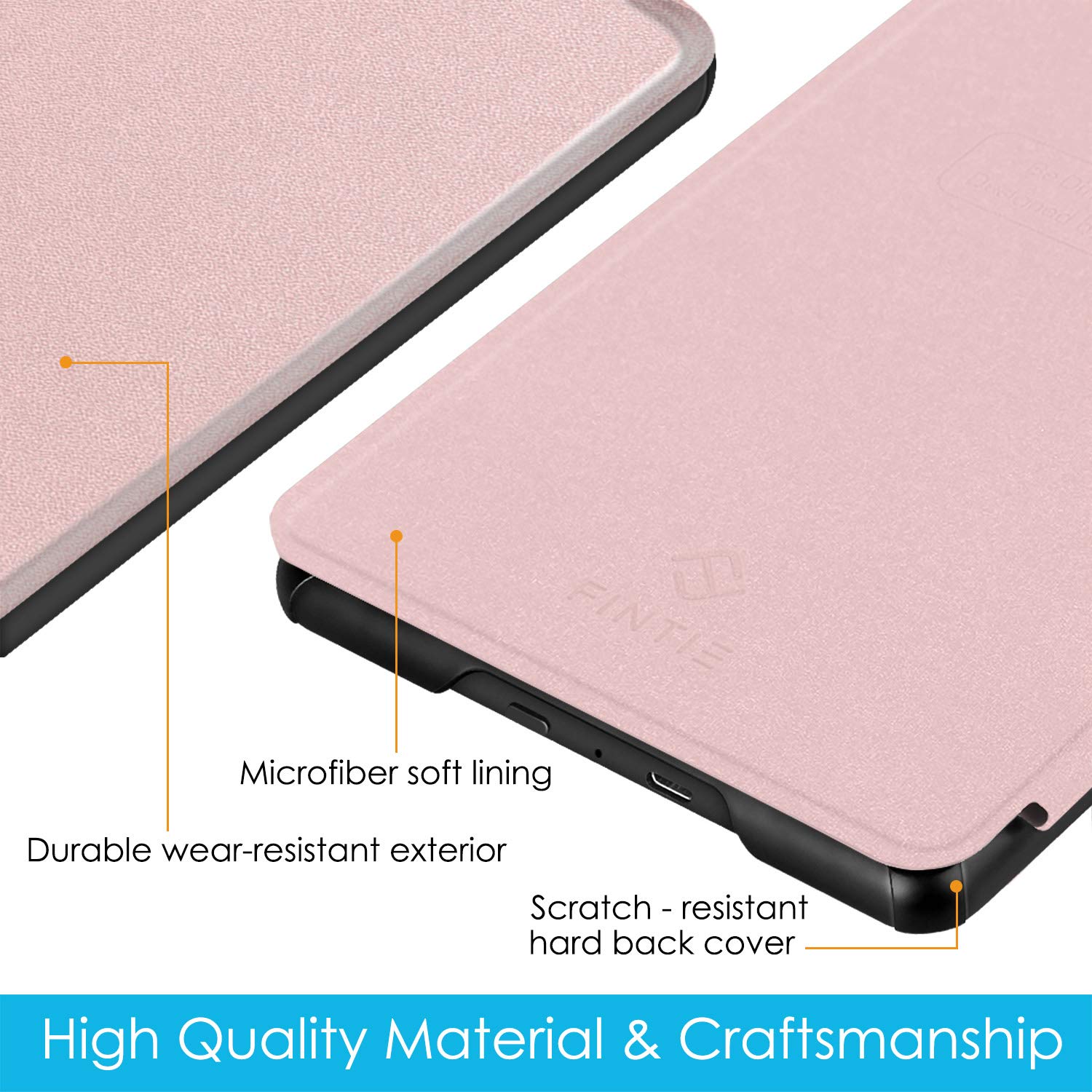 Foto 4 pulgar | Funda Fintie Slimshell Para Kindle Paperwhite De Décima Generación, Color Oro Rosa - Venta Internacional.