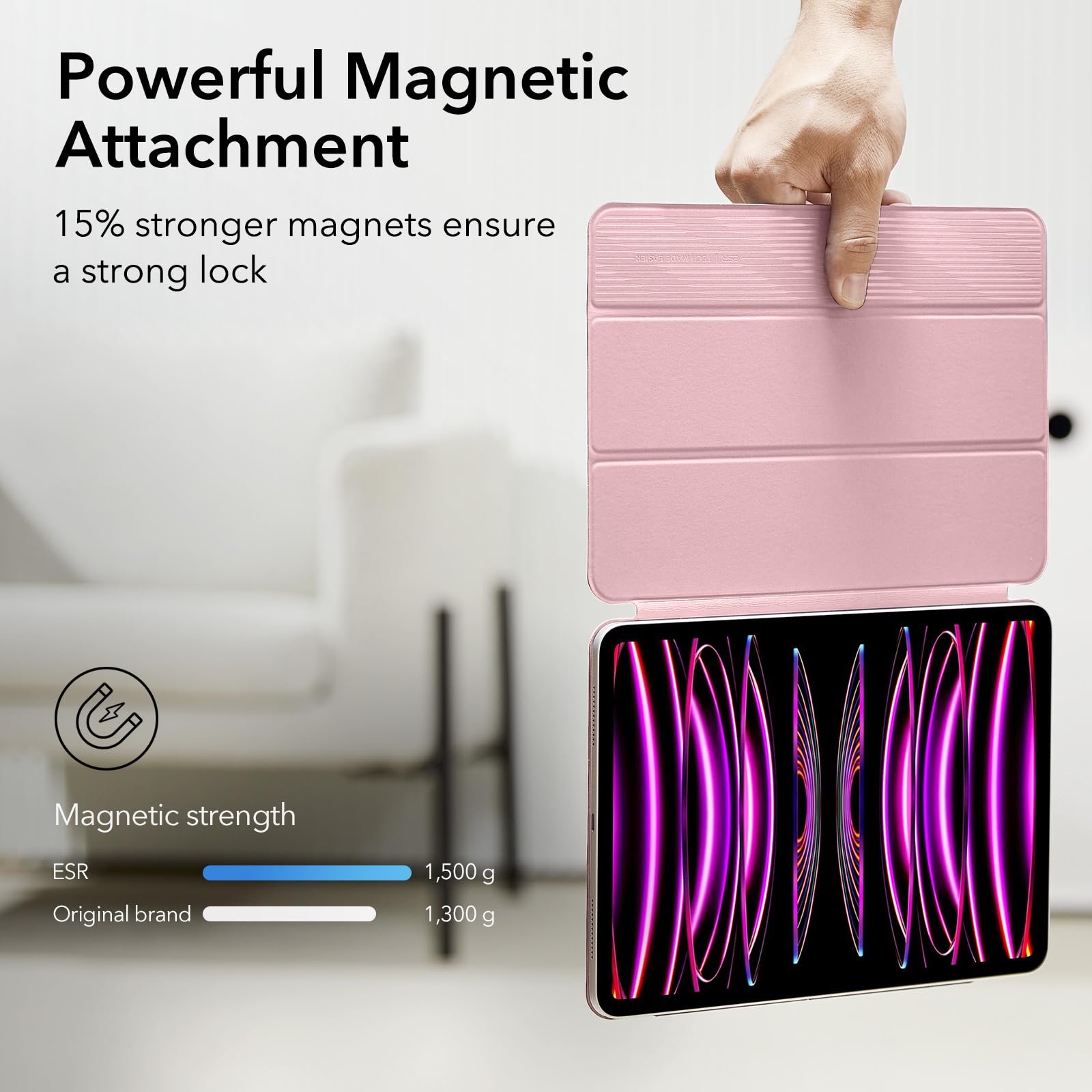 Foto 4 pulgar | Funda Esr Rebound Magnetic Para Ipad Pro 12.9 De 6.ª, 5.ª Y 4.ª Generación - Venta Internacional.