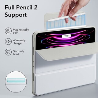 Foto 6 | Funda Esr Para Ipad Pro 12.9 (2022/2021) Con Soporte Para Lápices, Color Blanco - Venta Internacional.