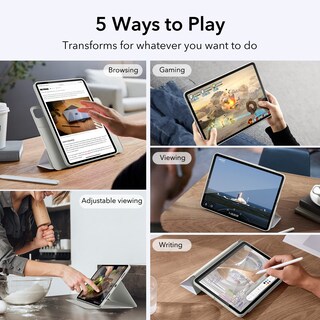 Foto 7 | Funda Esr Para Ipad Pro 12.9 (2022/2021) Con Soporte Para Lápices, Color Blanco - Venta Internacional.
