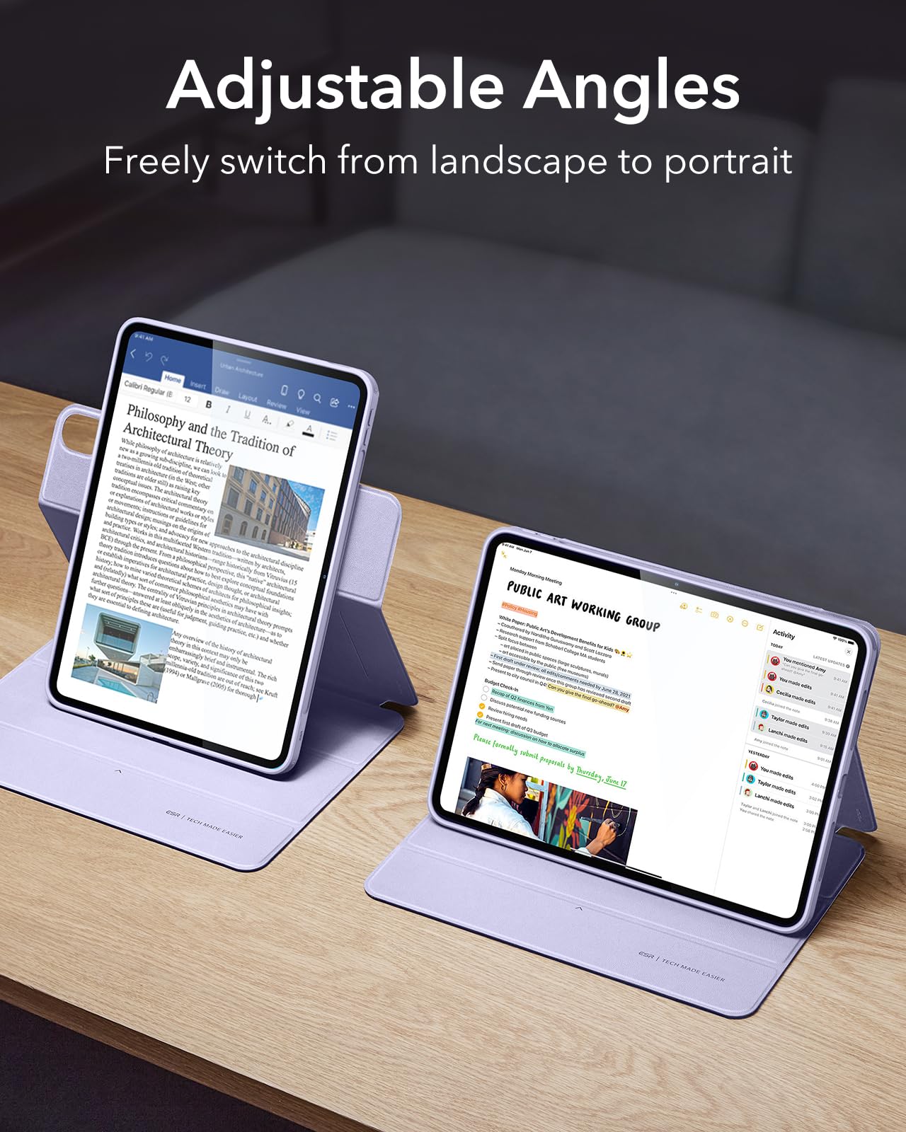 Foto 6 pulgar | Funda Esr Para Ipad Air De 13 Pulgadas (2025/2024) Con Soporte Para Lápices - Venta Internacional.