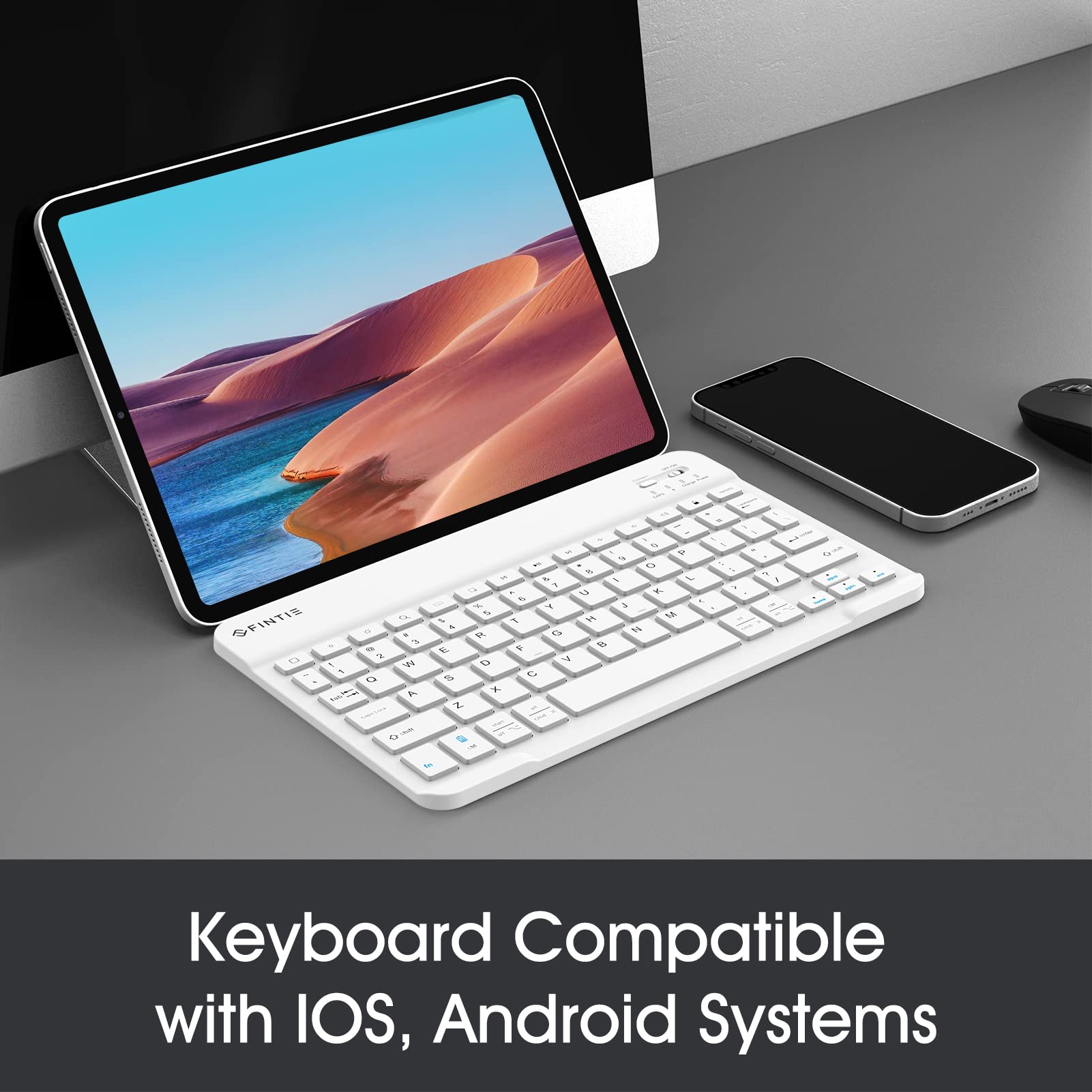 Foto 3 pulgar | Teclado Bluetooth Inalámbrico Fintie De 10 Pulgadas Para Ipad Blanco - Venta Internacional.