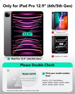 Foto 2 | Funda Esr Para Ipad Pro 12.9 (6.ª Y 5.ª Gen., 2022/2021), Color Rosa - Venta Internacional.