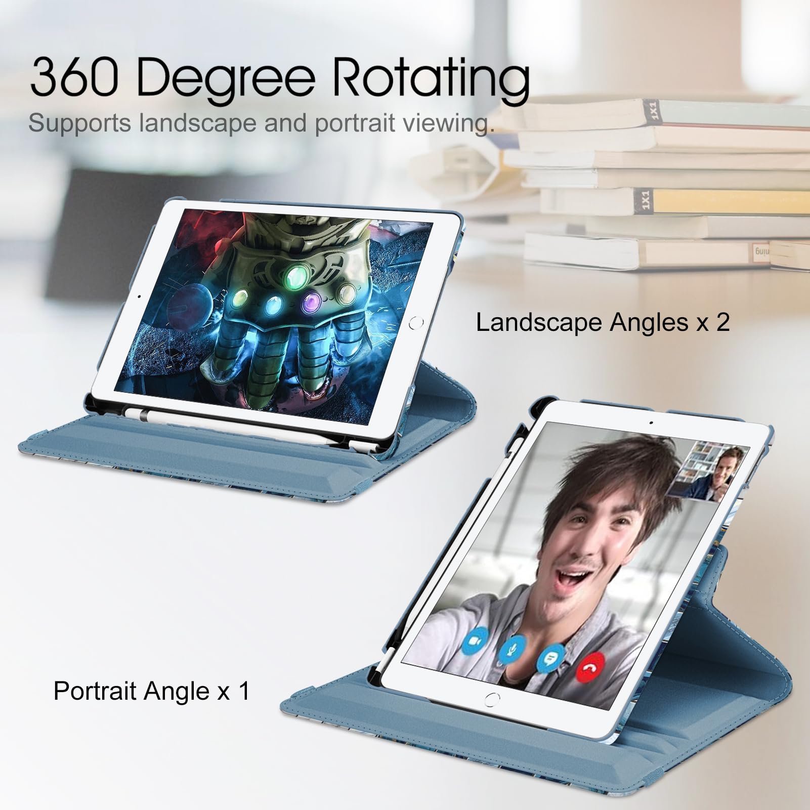 Foto 4 | Funda Giratoria Fintie Para Ipad De 9ª, 8ª Y 7ª Generación De 10,2 Pulgadas Con Lápiz - Venta Internacional.
