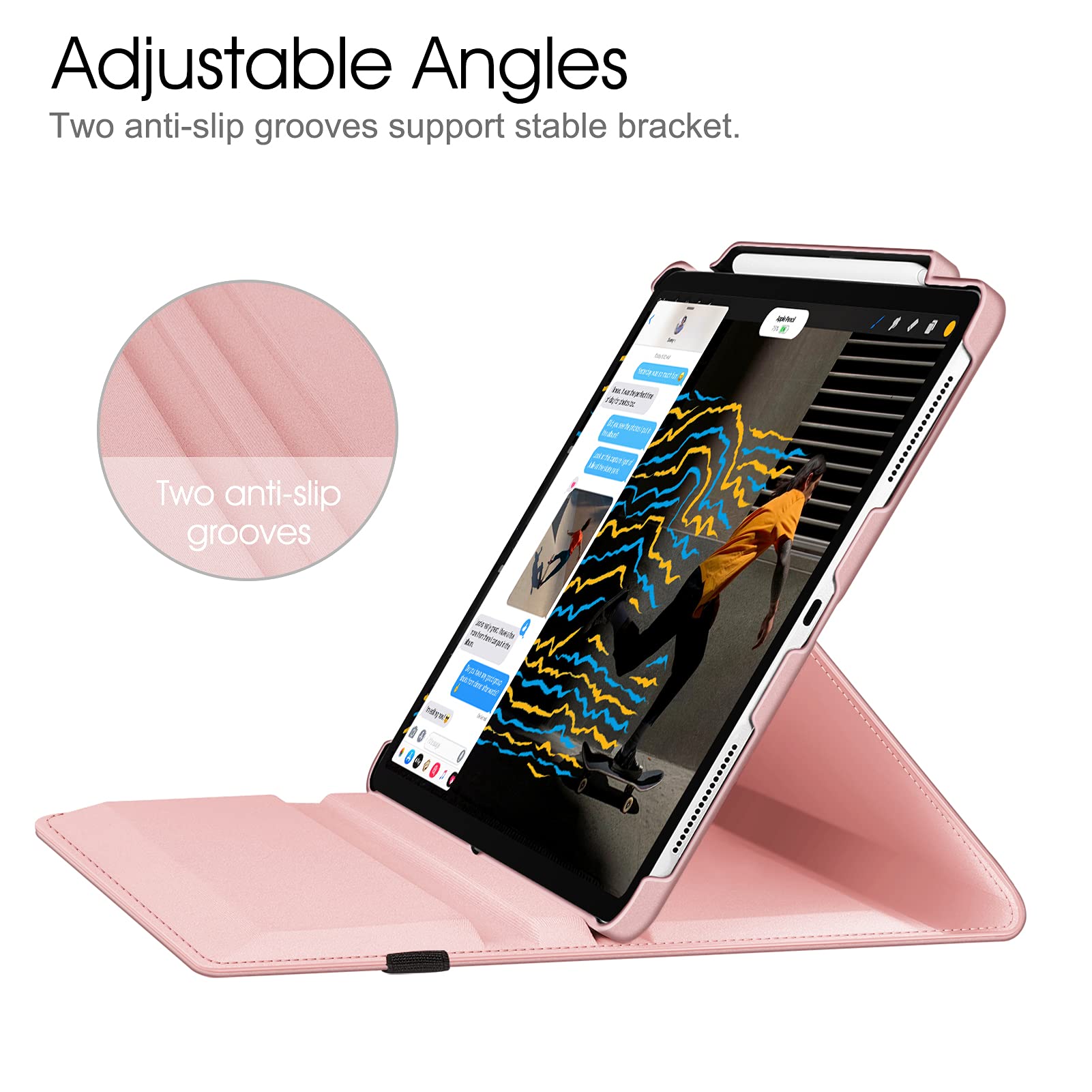 Foto 8 pulgar | Funda Giratoria Fintie Para Ipad Pro De 12,9 Pulgadas De Sexta Generación Con Soporte Para Lápices - Venta Internacio