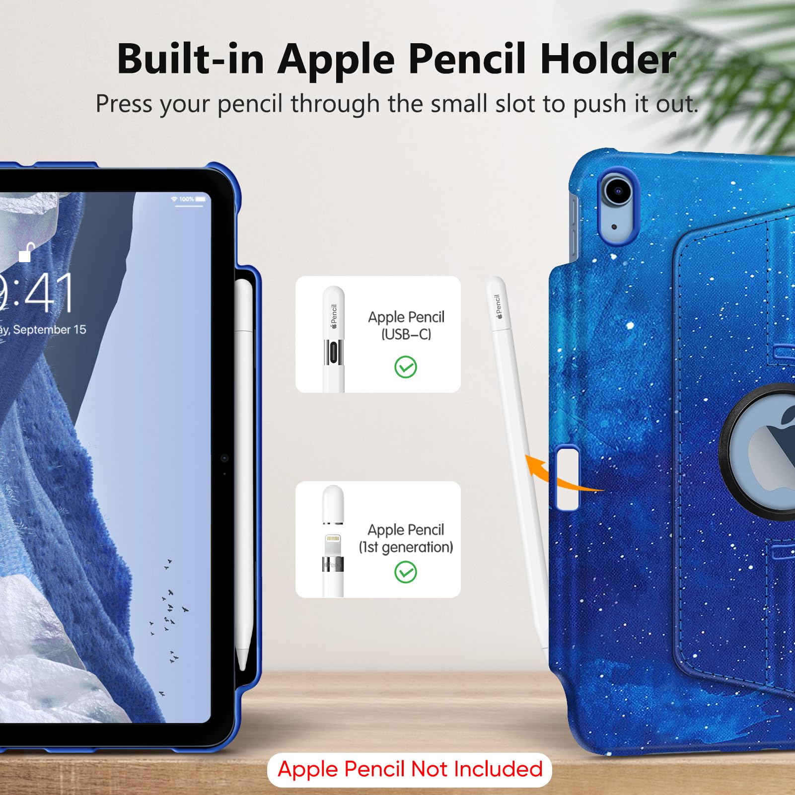 Foto 6 pulgar | Funda Giratoria Fintie Para Ipad 11.ª Generación De 11 Pulgadas Con Soporte Para Lápices - Venta Internacional.