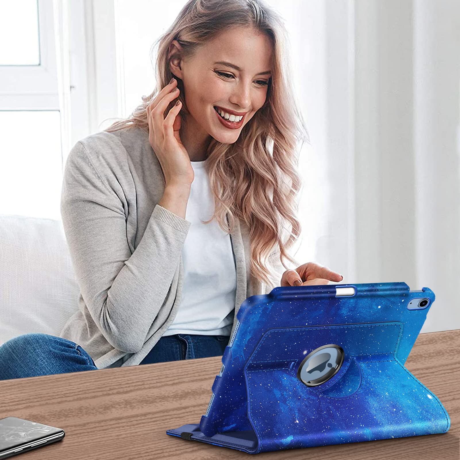 Foto 7 | Funda Giratoria Fintie Para Ipad 11.ª Generación De 11 Pulgadas Con Soporte Para Lápices - Venta Internacional.