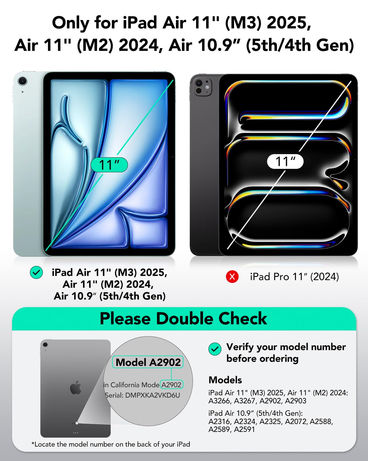 Foto 3 pulgar | Funda Esr Para Ipad Air De 11 Pulgadas (2025) M3/m2, 10,9 Pulgadas (2022/2020) - Venta Internacional.
