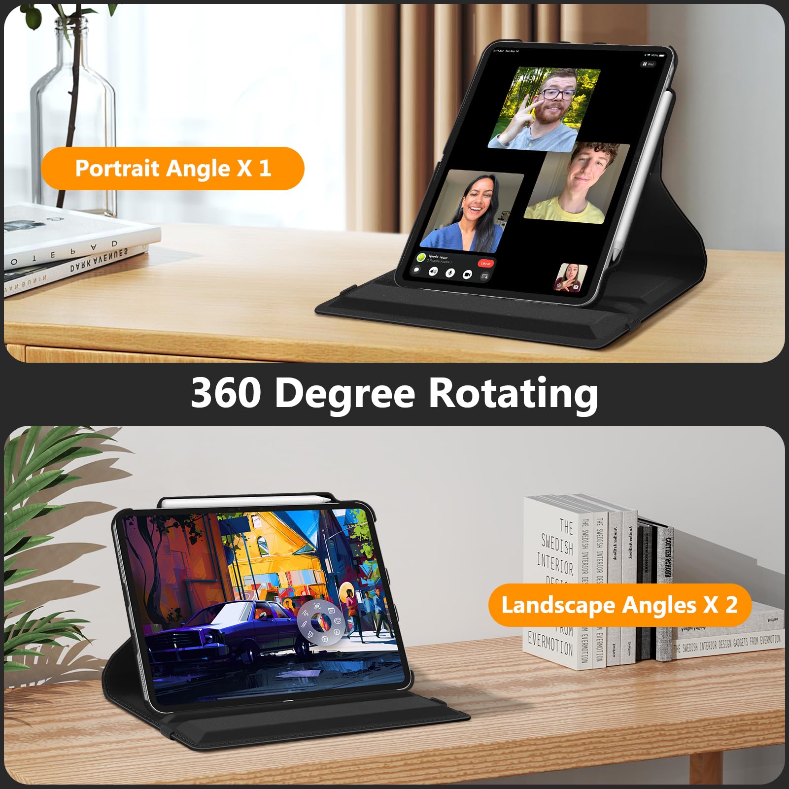 Foto 5 pulgar | Funda Giratoria Fintie Para Ipad Pro De 13 Pulgadas (m4) 2024 Con Lápiz - Venta Internacional.