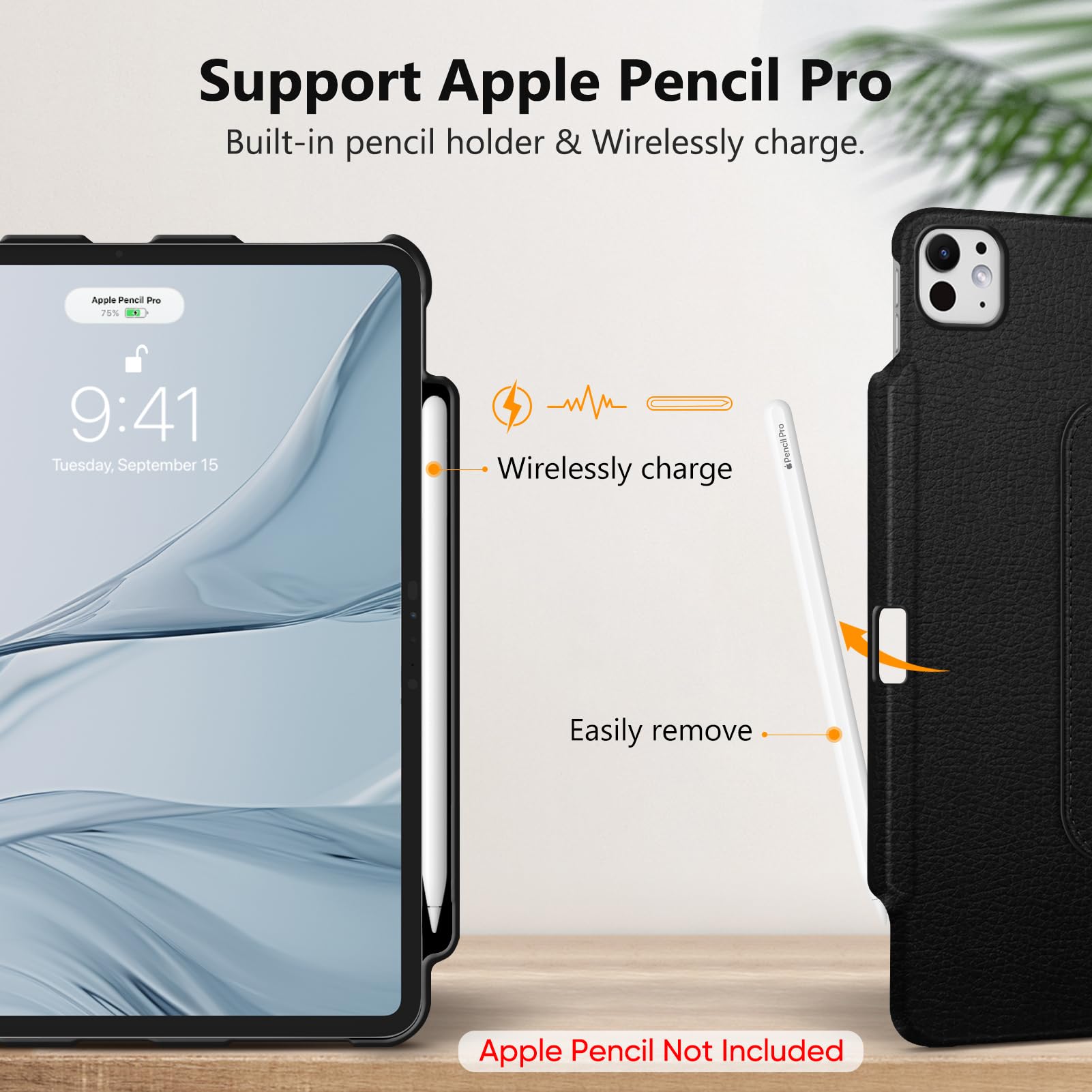 Foto 7 pulgar | Funda Giratoria Fintie Para Ipad Pro De 13 Pulgadas (m4) 2024 Con Lápiz - Venta Internacional.