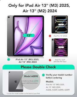 Foto 2 | Funda Para Ipad Air Esr De 13 Pulgadas (2025/2024) Con Soporte Para Lápices, Color Gris - Venta Internacional.