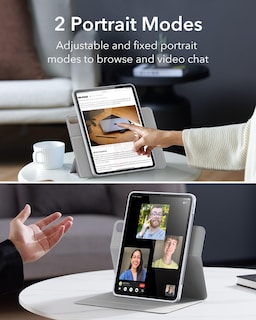 Foto 6 | Funda Para Ipad Air Esr De 13 Pulgadas (2025/2024) Con Soporte Para Lápices, Color Gris - Venta Internacional.