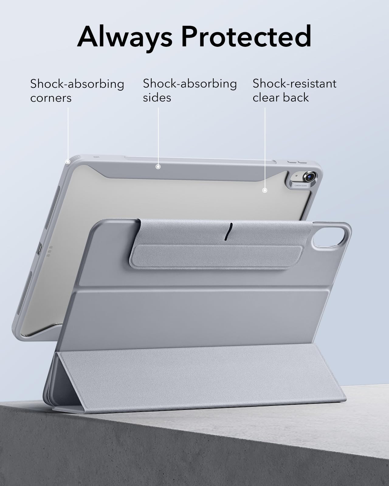 Foto 8 pulgar | Funda Para Ipad Air Esr De 13 Pulgadas (2025/2024) Con Soporte Para Lápices, Color Gris - Venta Internacional.