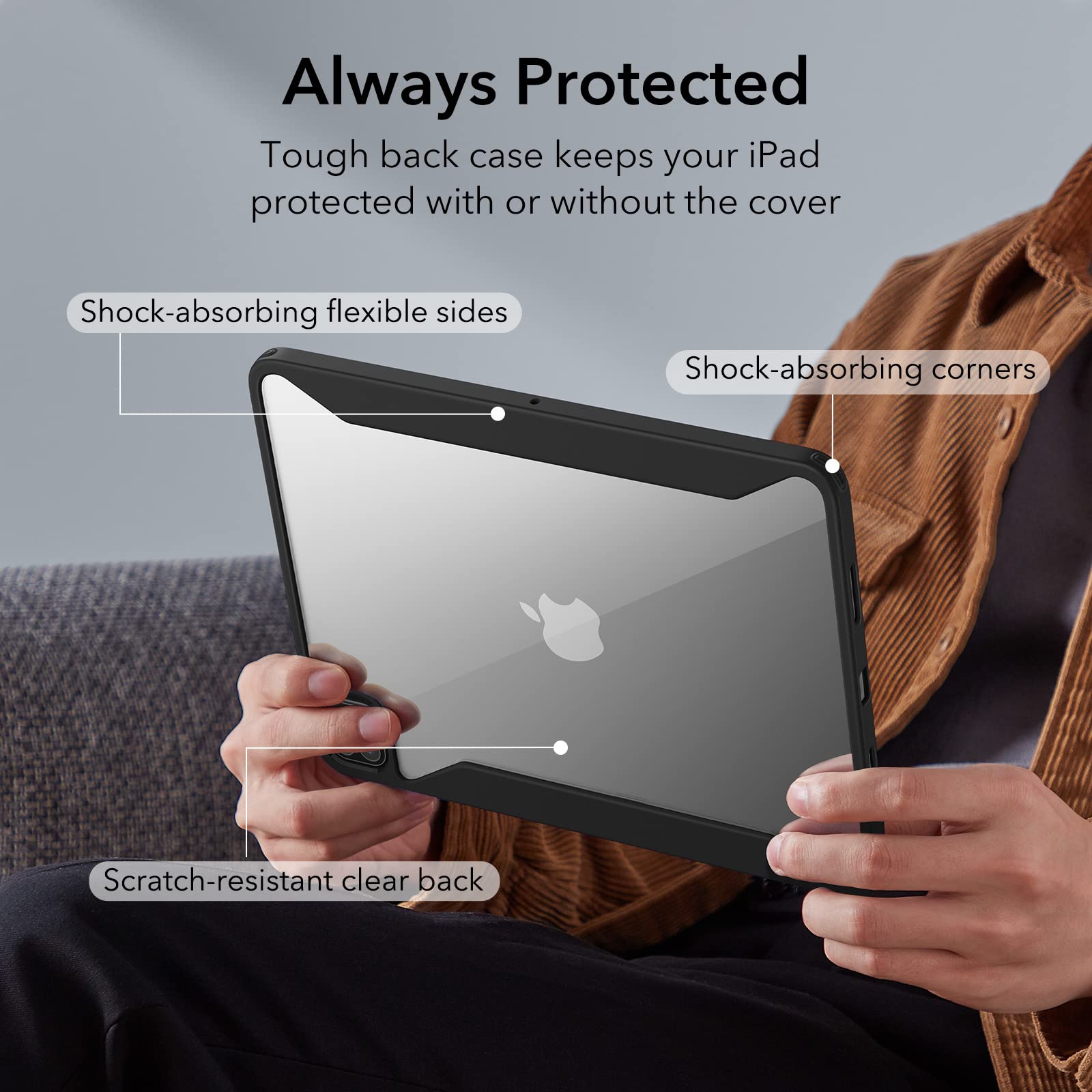 Foto 6 pulgar | Funda Esr Para Ipad Pro 12.9 (2022/2021) Con Soporte Para Lápices, Color Negro - Venta Internacional.