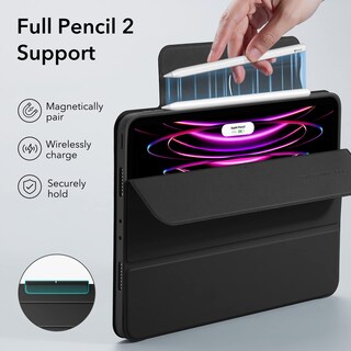 Foto 6 | Funda Esr Para Ipad Pro 12.9 (2022/2021) Con Soporte Para Lápices, Color Negro - Venta Internacional.