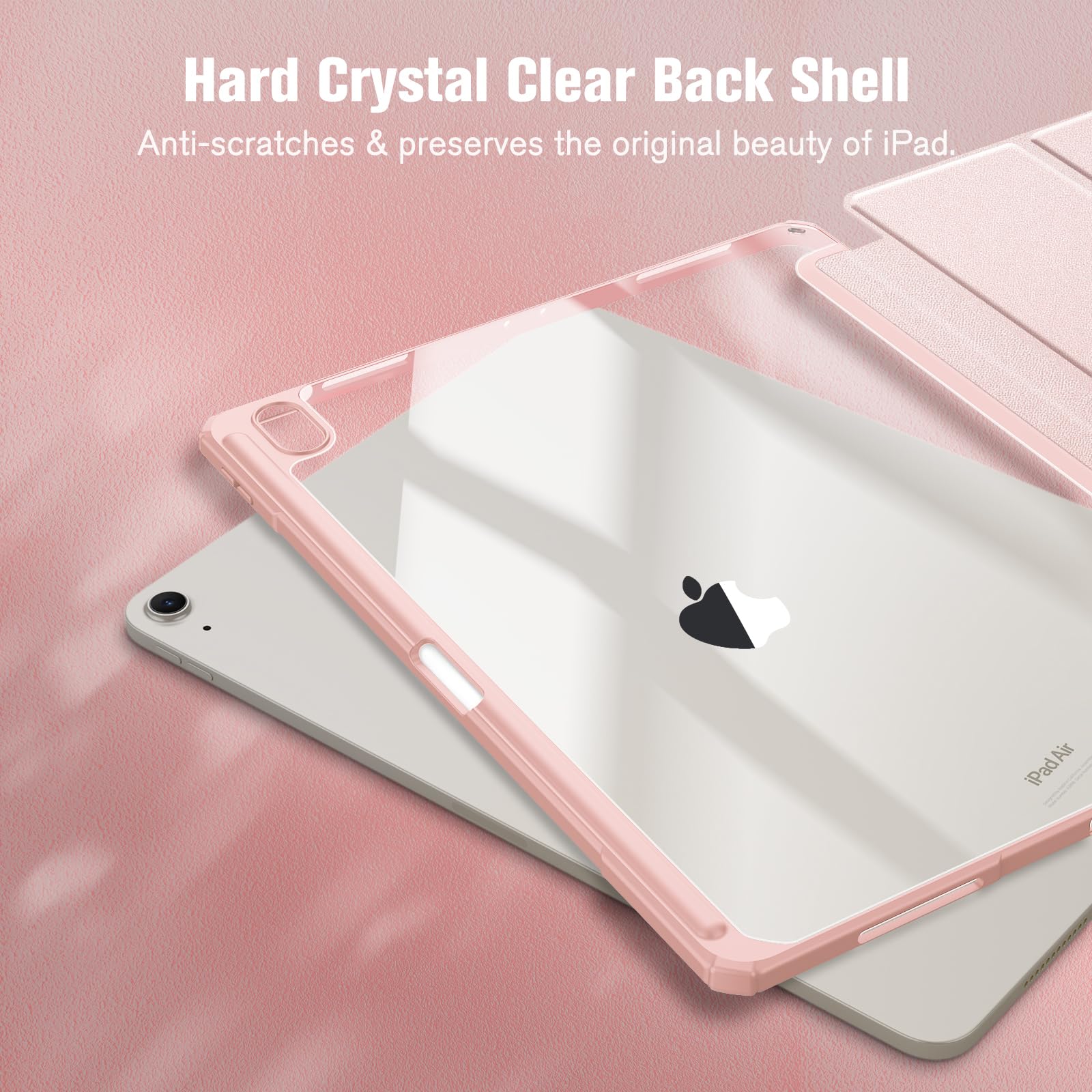 Foto 6 pulgar | Funda Fintie Hybrid Slim Para Ipad Air De 13 Pulgadas (m3) 2025, Color Rosa - Venta Internacional.