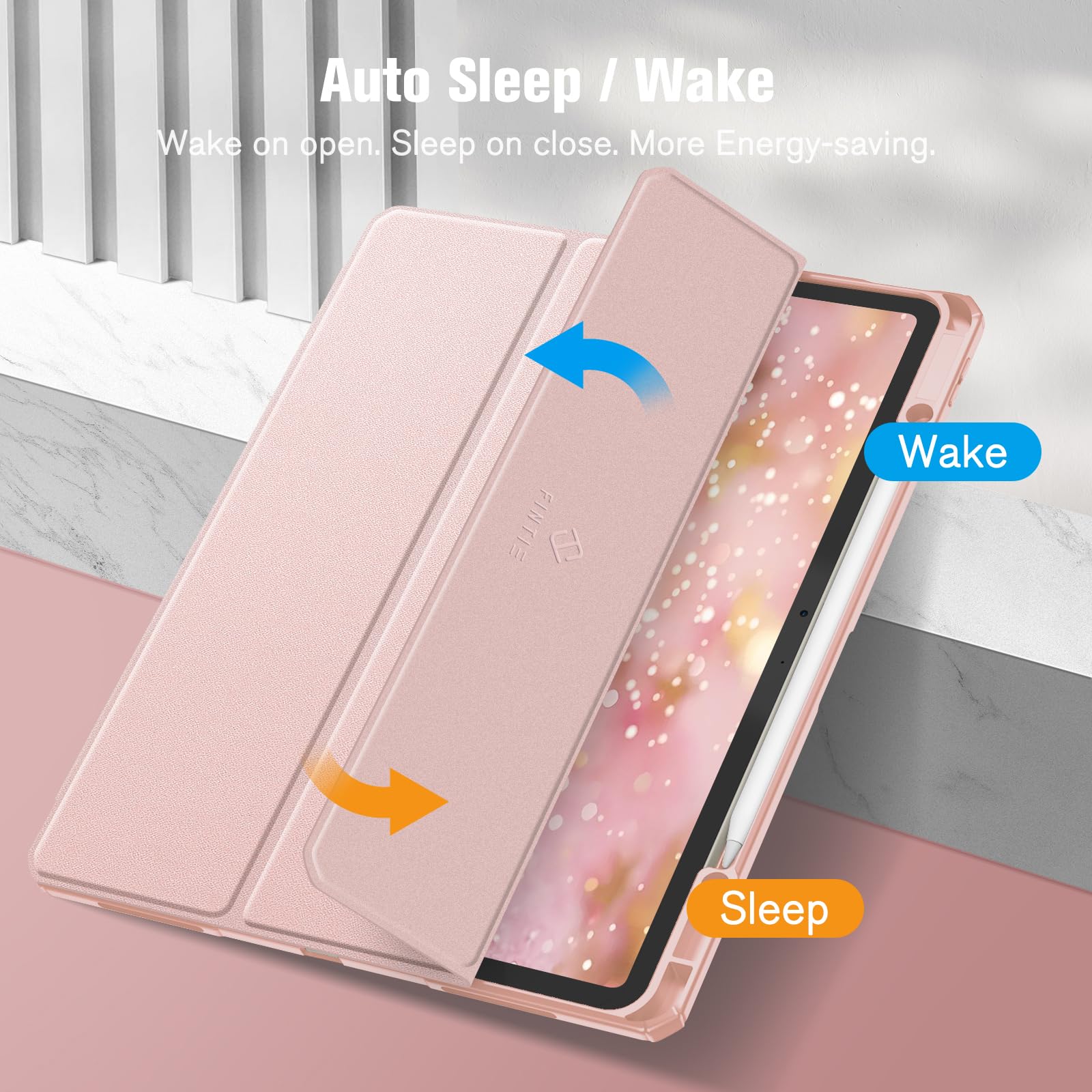 Foto 8 pulgar | Funda Fintie Hybrid Slim Para Ipad Air De 13 Pulgadas (m3) 2025, Color Rosa - Venta Internacional.
