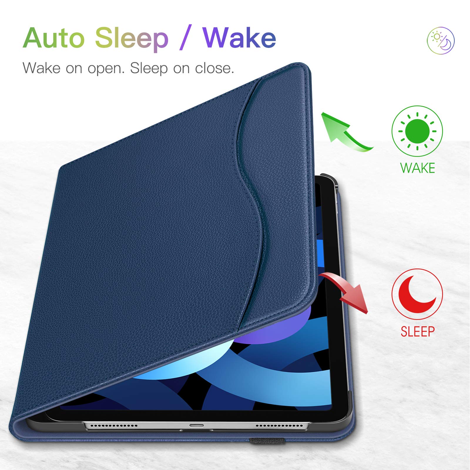Foto 4 pulgar | Funda Fintie Para Ipad Air 11 Pulgadas M3 (2025) /m2 (2024), Azul Marino - Venta Internacional.