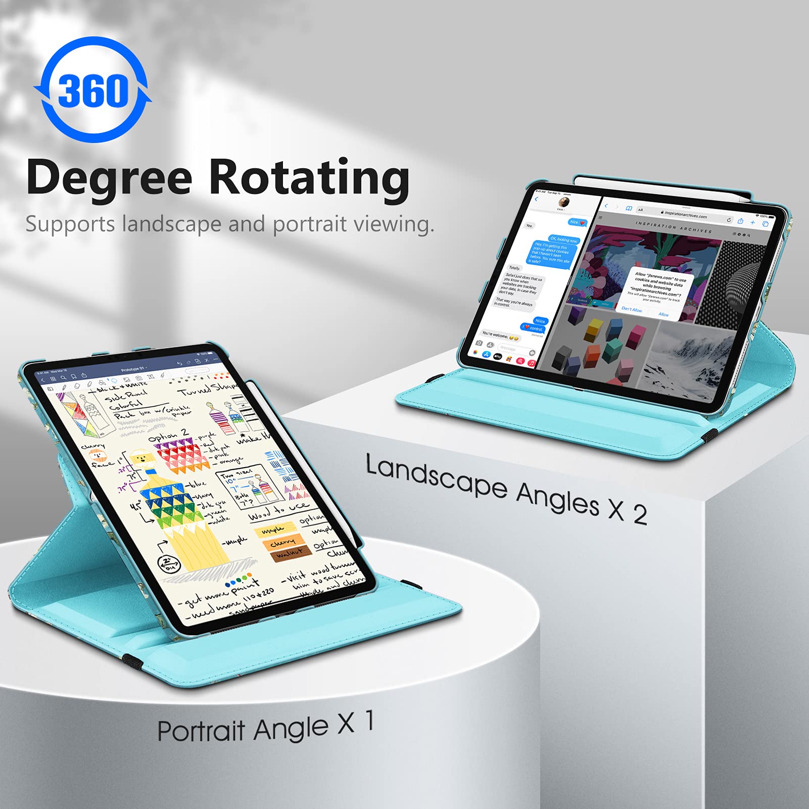 Foto 4 | Funda Giratoria Fintie Para Ipad Pro De 11 Pulgadas (4.ª Y 3.ª Generación 2022/2) - Venta Internacional.
