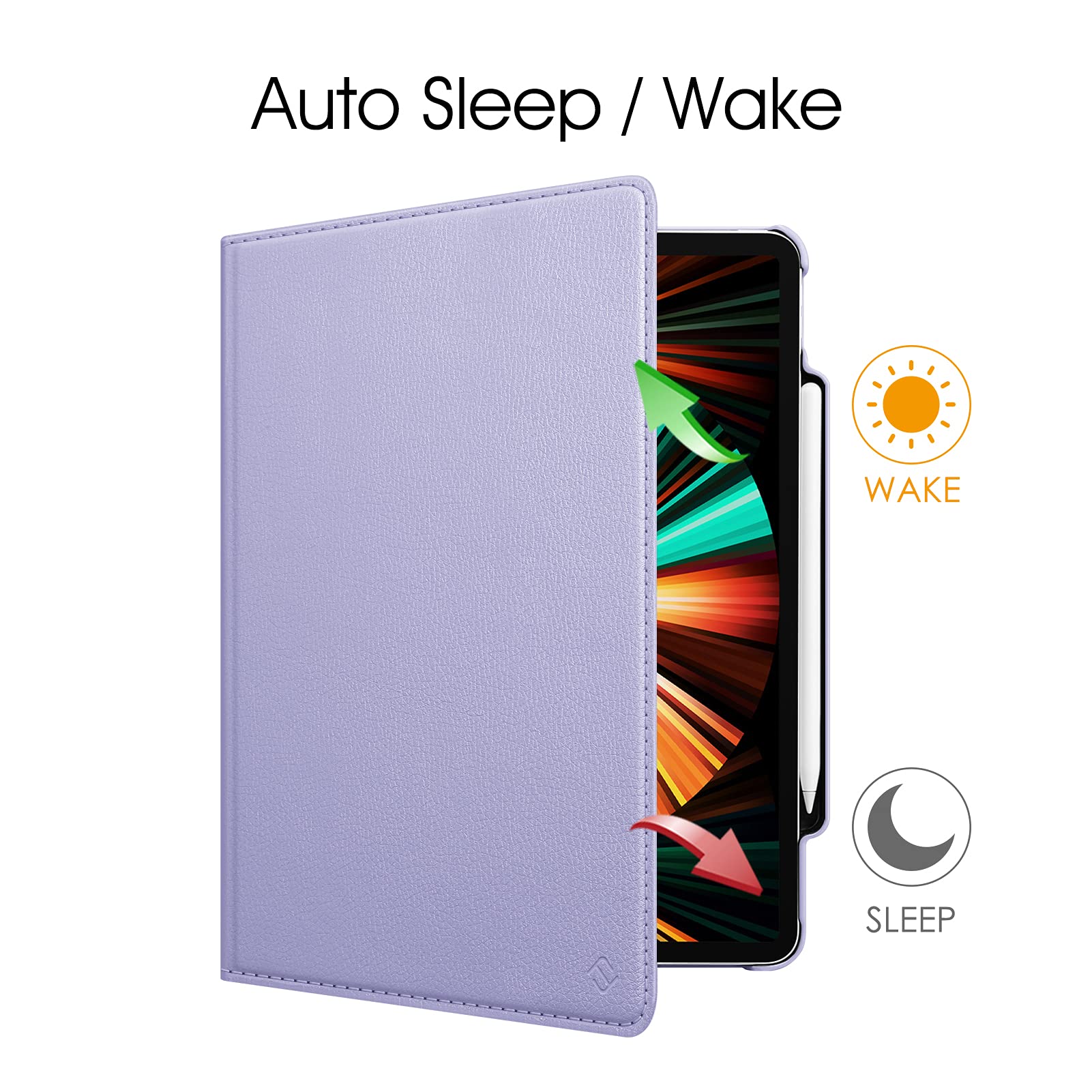 Foto 4 pulgar | Funda Giratoria Fintie Para Ipad Pro 12,9'' (6.ª Generación De 2022), Color Lila Y Morado - Venta Internacional.