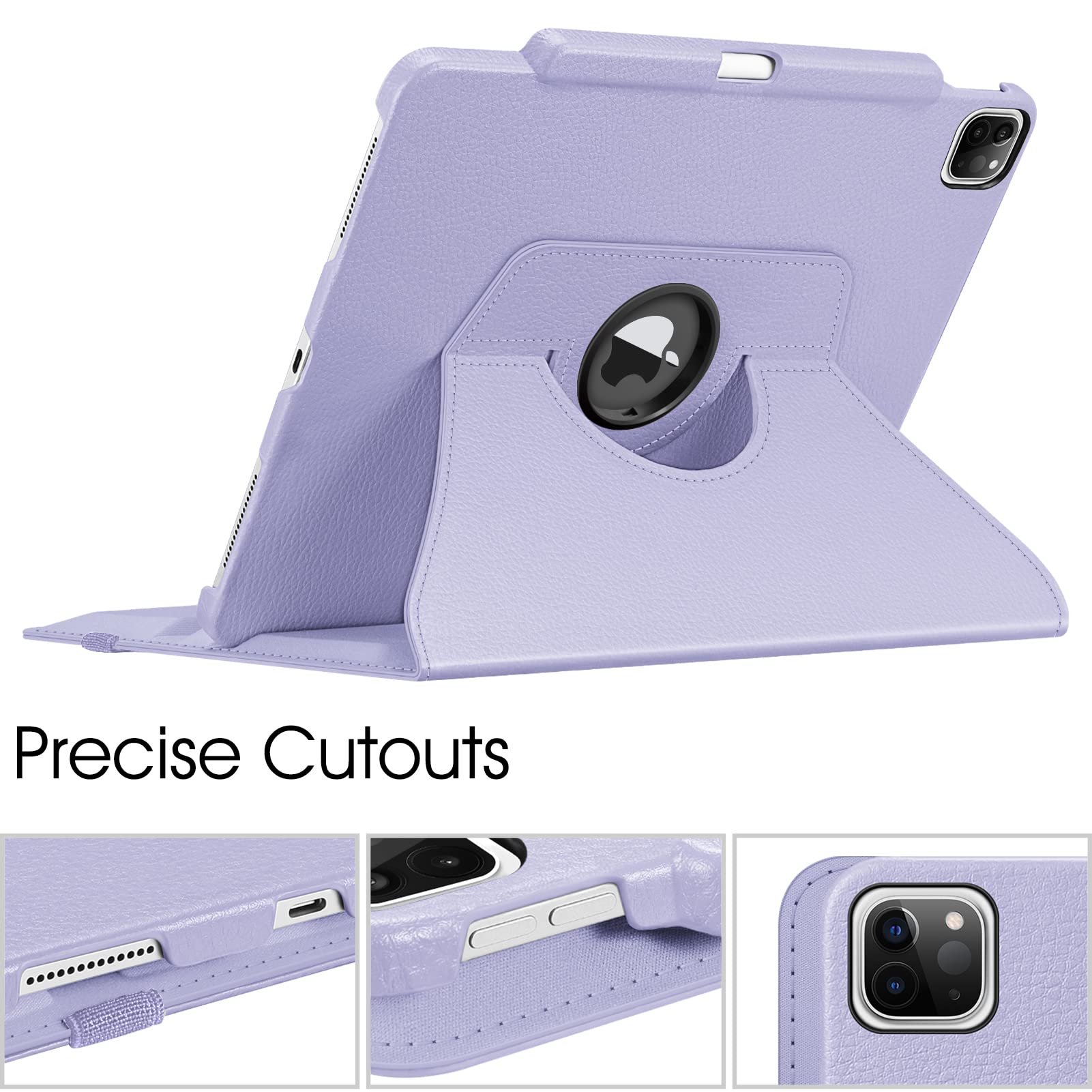 Foto 6 pulgar | Funda Giratoria Fintie Para Ipad Pro 12,9'' (6.ª Generación De 2022), Color Lila Y Morado - Venta Internacional.
