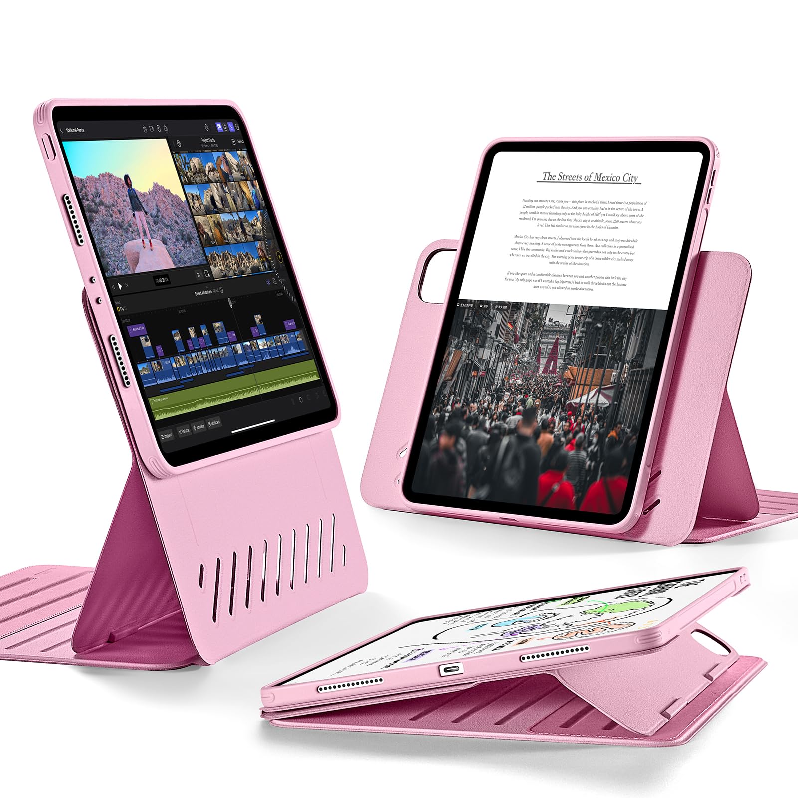 Foto 1 | Funda Esr Para Ipad Pro De 11 Pulgadas (2022/2021/2020/2018) Rosa - Venta Internacional.