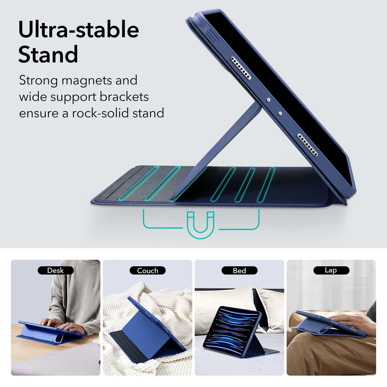 Foto 5 pulgar | Funda Para Ipad Pro De 11 Pulgadas, Cubierta Magnética Extraíble Esr, Azul - Venta Internacional.
