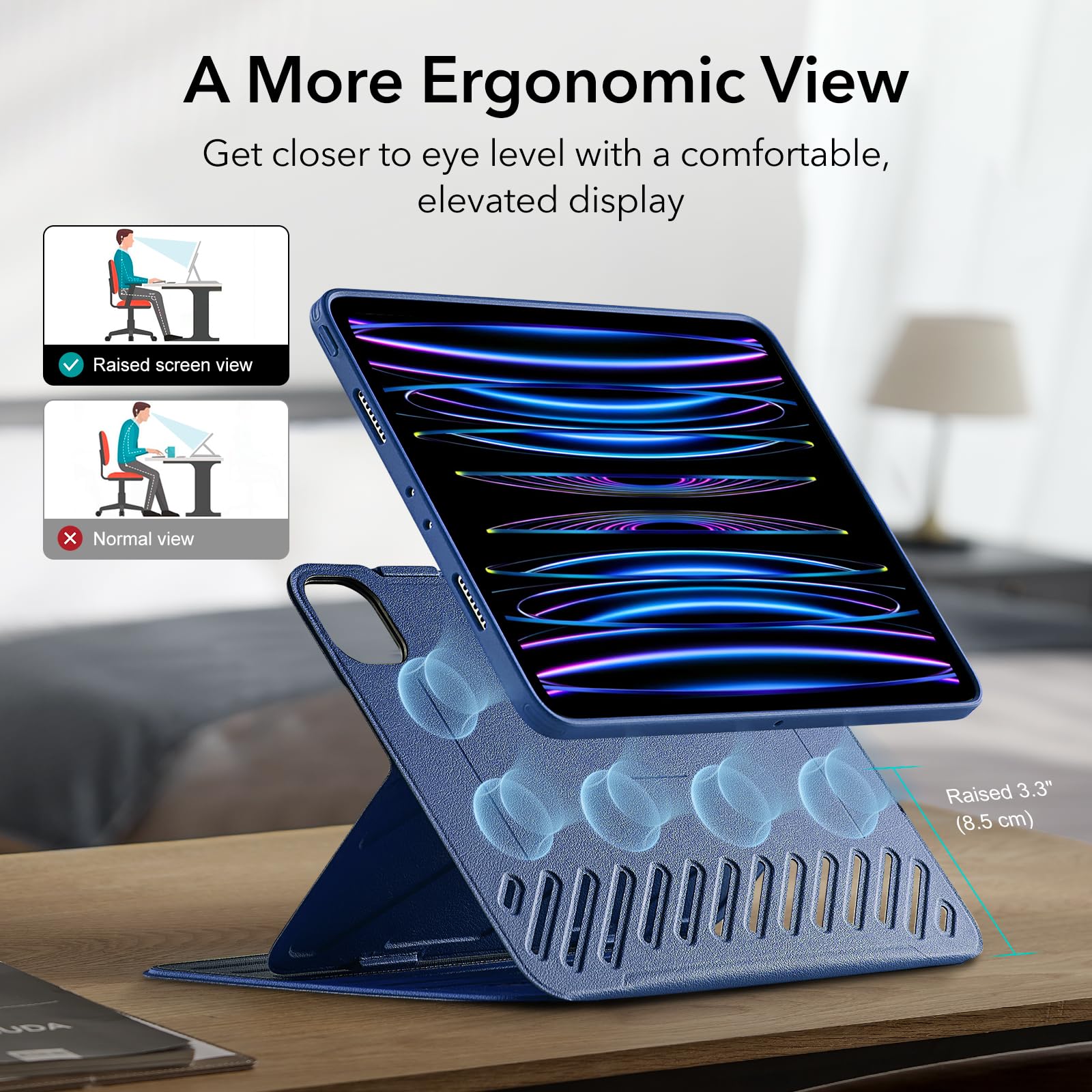 Foto 6 pulgar | Funda Para Ipad Pro De 11 Pulgadas, Cubierta Magnética Extraíble Esr, Azul - Venta Internacional.