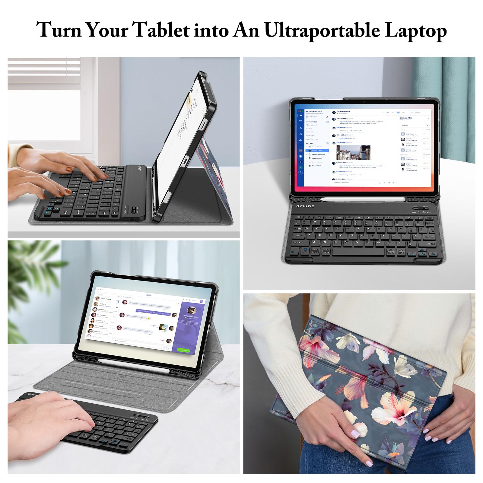 Foto 8 pulgar | Funda De Teclado Fintie Para Samsung Galaxy Tab S10 Fe/s9 Fe 5g - Venta Internacional.