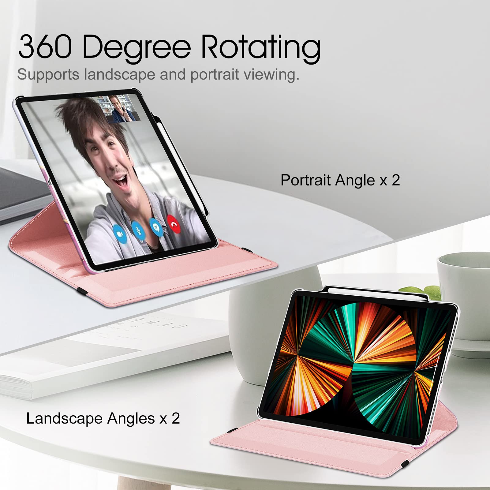 Foto 5 pulgar | Funda Giratoria Fintie Para Ipad Pro De 12,9'' De 6.ª Generación De 2022 Con Lápiz - Venta Internacional.
