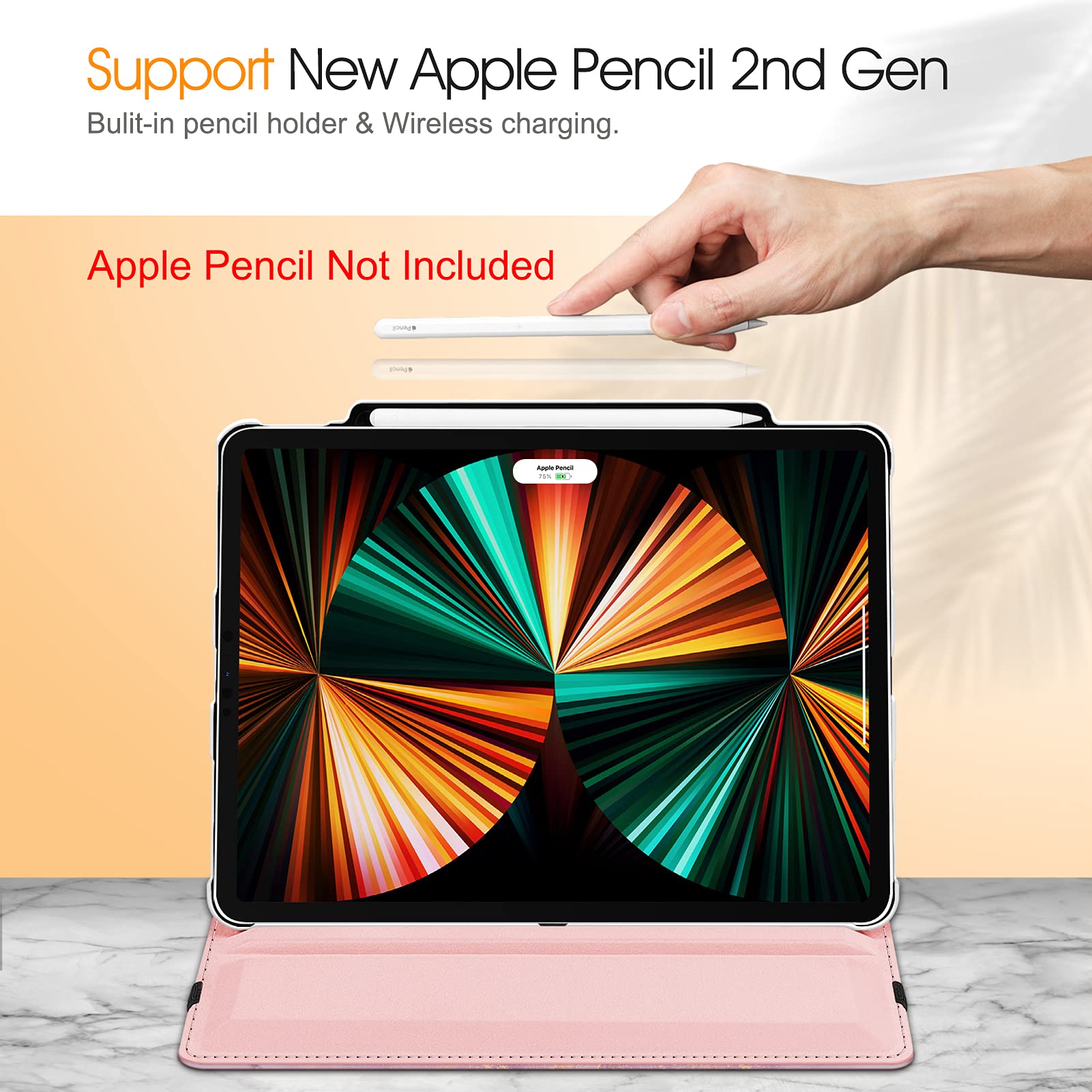 Foto 7 pulgar | Funda Giratoria Fintie Para Ipad Pro De 12,9'' De 6.ª Generación De 2022 Con Lápiz - Venta Internacional.