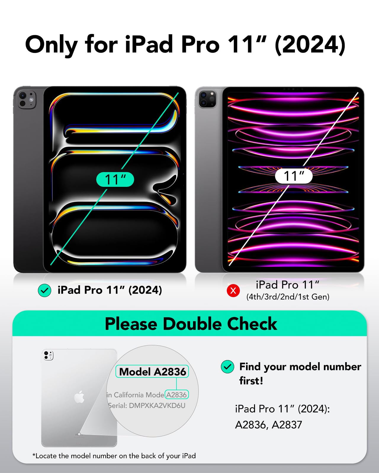 Foto 3 pulgar | Funda Para Ipad Pro 11 Esr M4 (2024, 5.ª Generación) A Prueba De Golpes, Resistente Al Amarilleo - Venta Internacional.