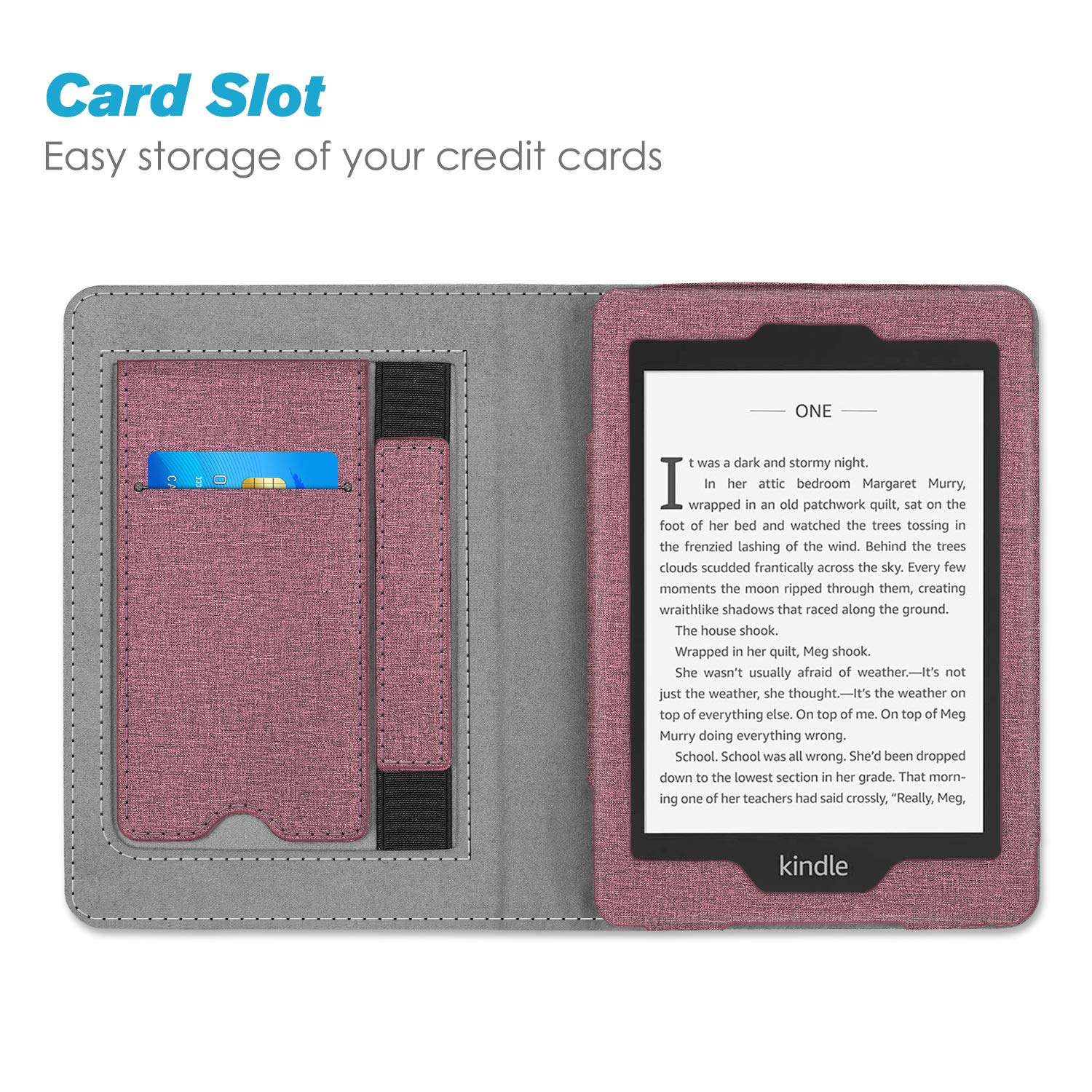 Foto 5 pulgar | Funda Con Soporte Fintie Para Kindle Paperwhite 6 10ª Generación, Color Morado - Venta Internacional.