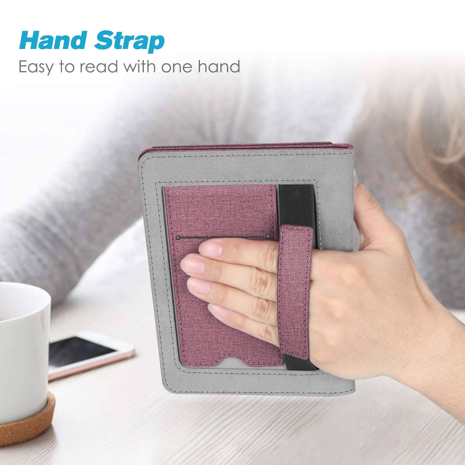 Foto 7 pulgar | Funda Con Soporte Fintie Para Kindle Paperwhite 6 10ª Generación, Color Morado - Venta Internacional.