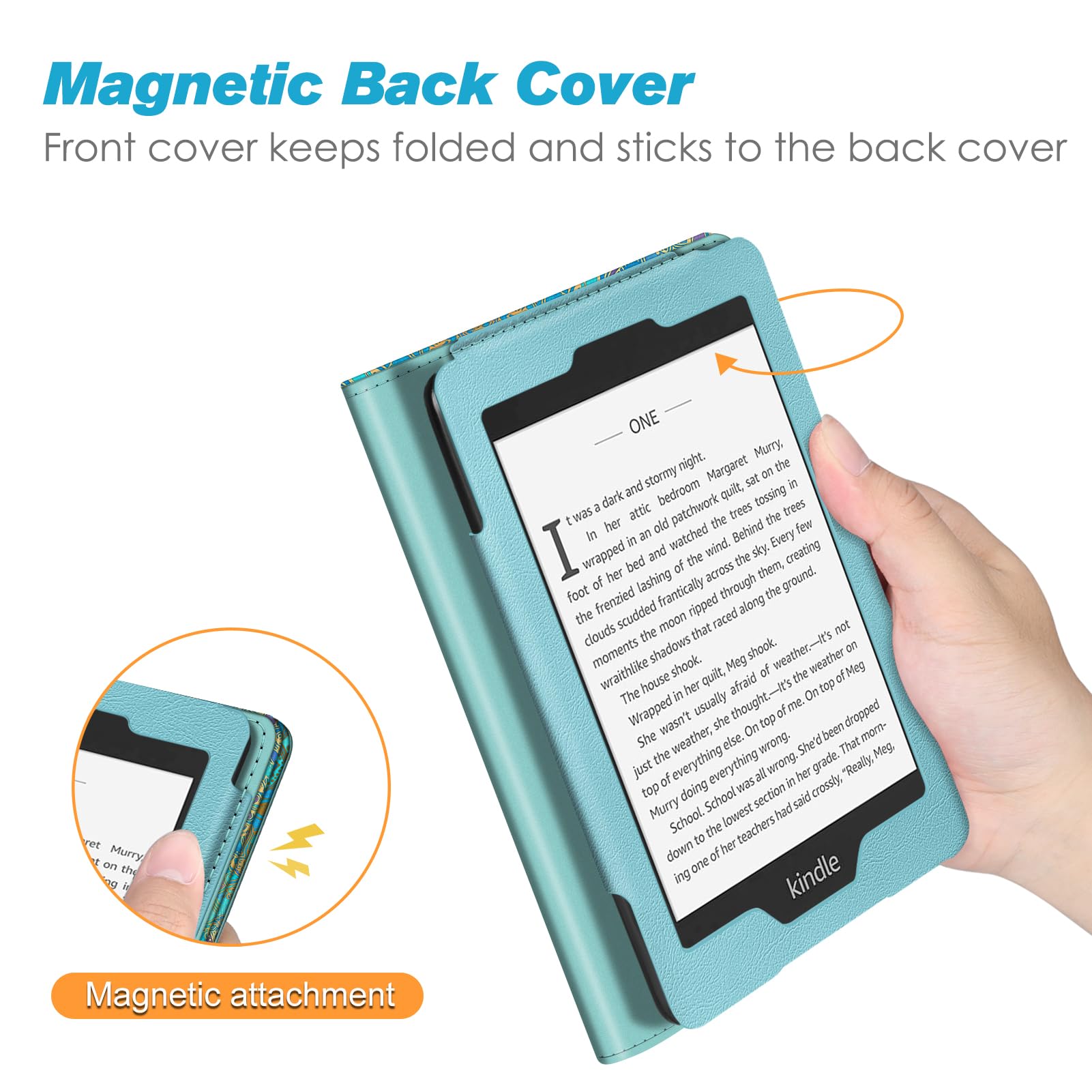 Foto 5 | Funda Fintie - Soporte Para Kindle Paperwhite 6 (10.ª Generación), Color Azul - Venta Internacional.