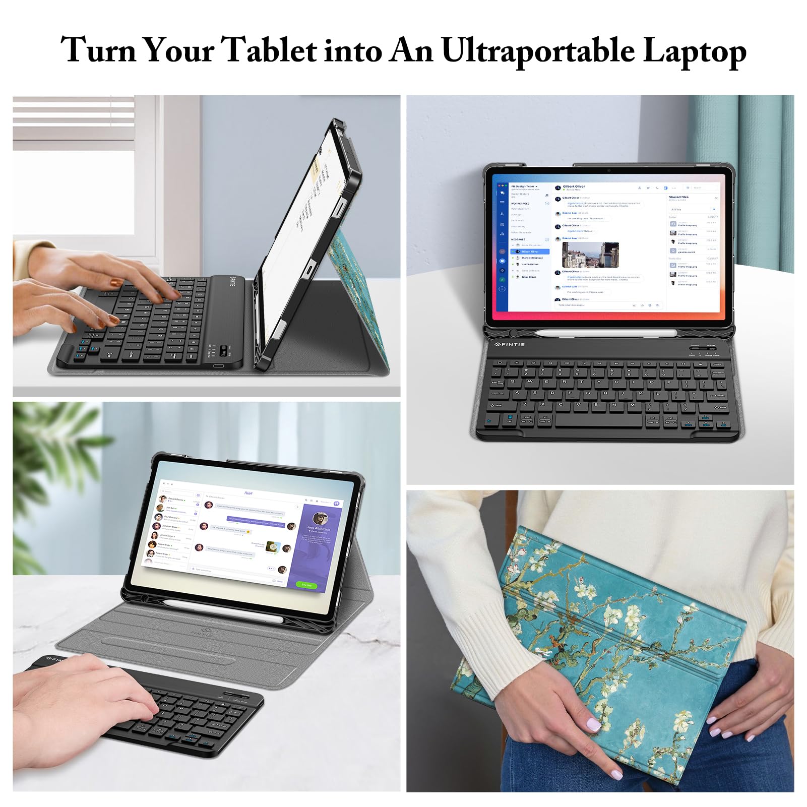 Foto 8 pulgar | Funda De Teclado Fintie Para Samsung Galaxy Tab S10 Fe/ S9 Fe 5g - Venta Internacional.