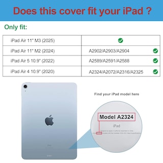 Foto 2 | Smart Case Procase Para Ipad Air De 11 Pulgadas 2025/2024/10,9 Pulgadas - Venta Internacional.