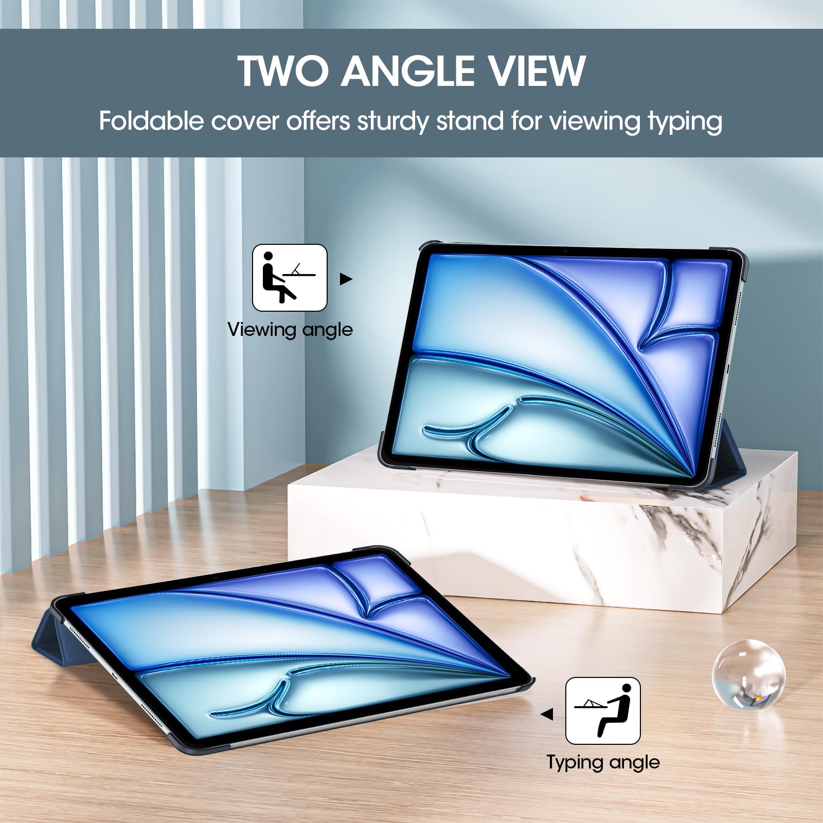 Foto 4 pulgar | Funda Procase Para Ipad Air De 13 Pulgadas 2025 M3/2024 M2, Color Azul Marino - Venta Internacional.