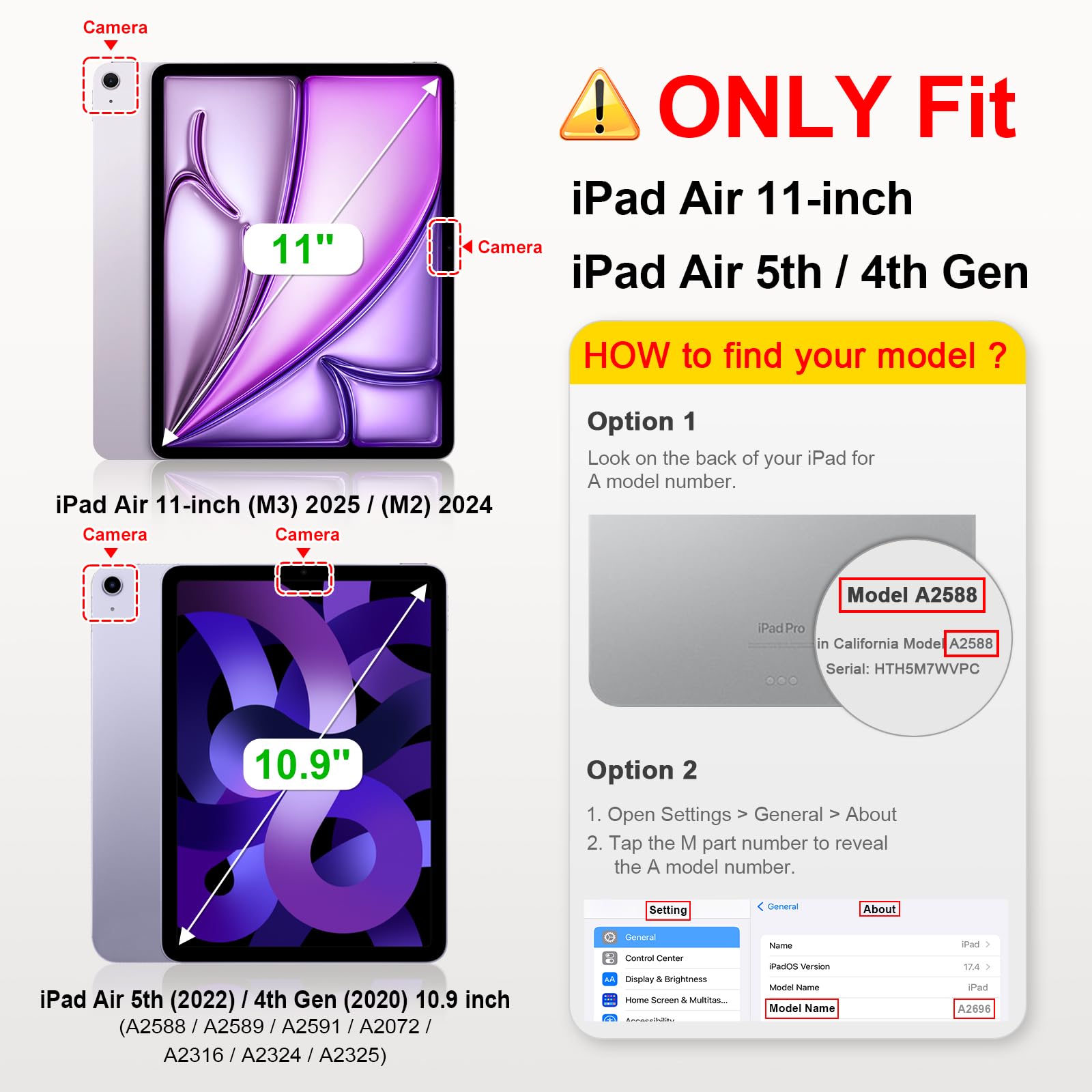 Foto 2 | Funda Fintie Hybrid Slim Para Ipad Air 11 M3 (2025) /m2 (2024) - Venta Internacional.