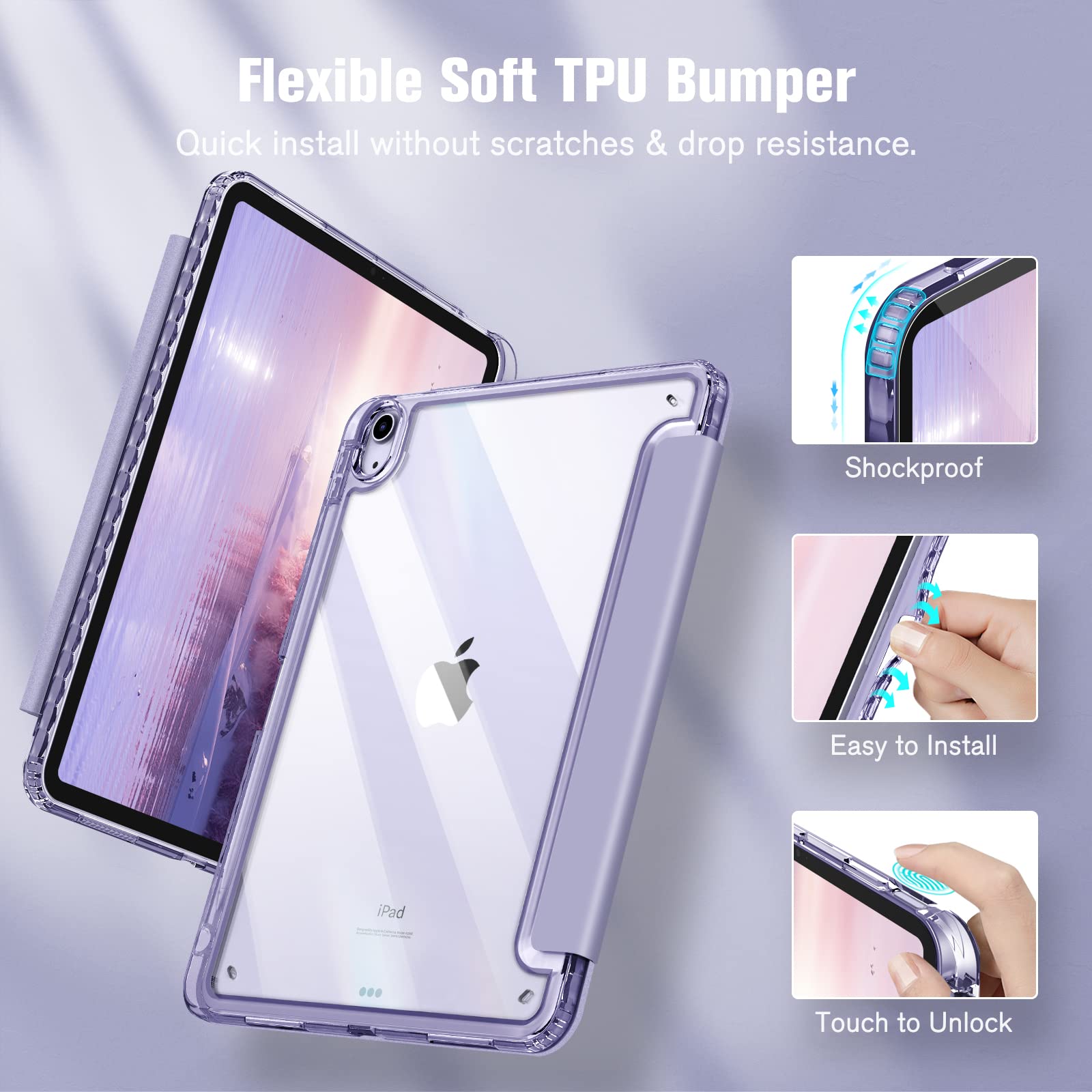 Foto 6 pulgar | Funda Fintie Hybrid Slim Para Ipad Air 11 M3 (2025) /m2 (2024) - Venta Internacional.