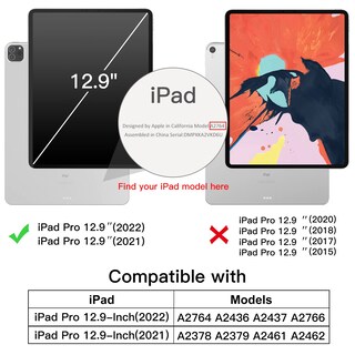 Foto 2 | Funda Jetech Para Ipad Pro De 12,9'' (6.ª Y 5.ª Gen.) 2022/2021, Color Plateado - Venta Internacional.