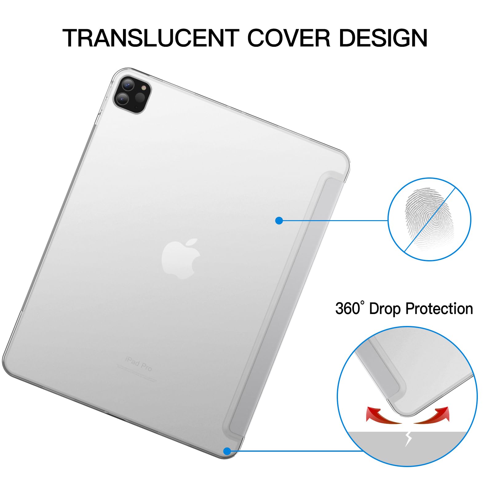 Foto 5 pulgar | Funda Jetech Para Ipad Pro De 12,9'' (6.ª Y 5.ª Gen.) 2022/2021, Color Plateado - Venta Internacional.