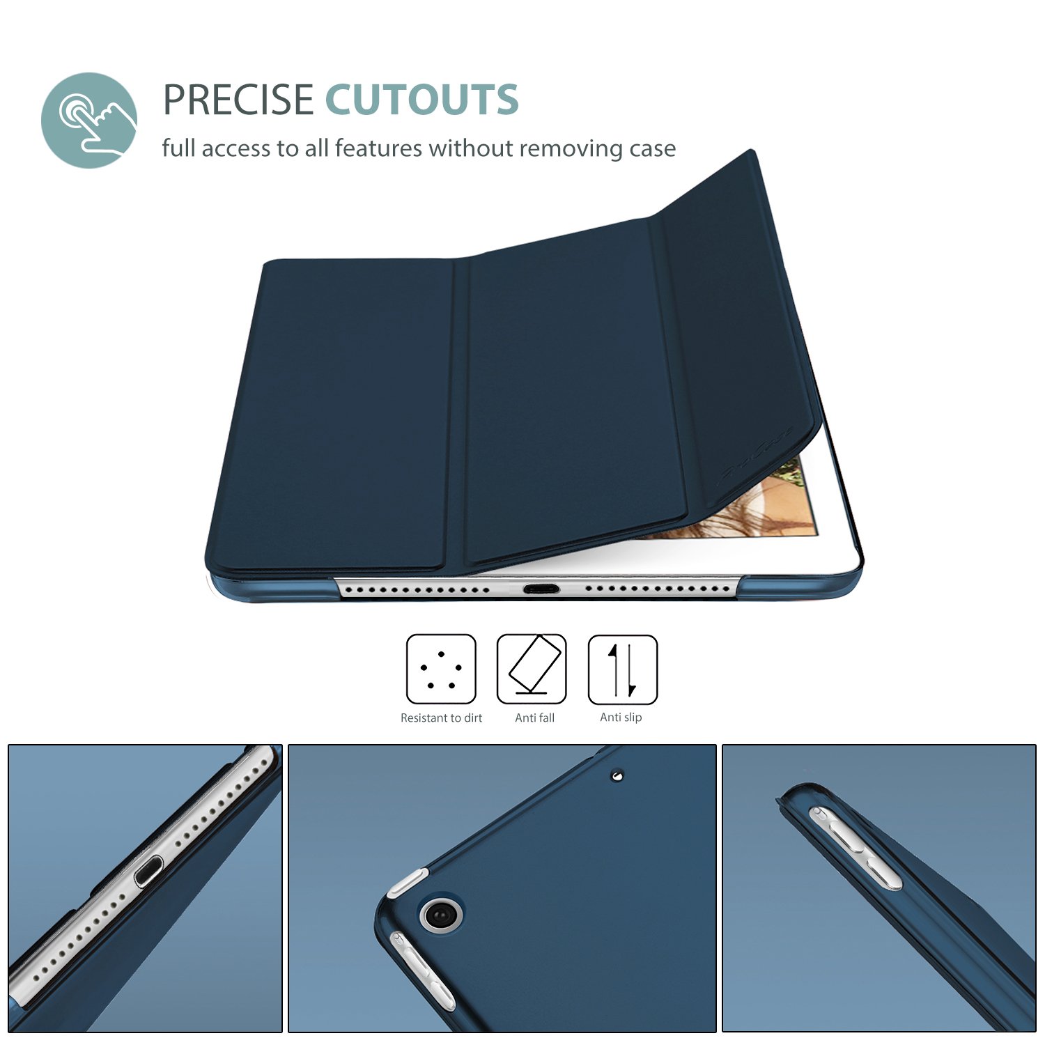 Foto 4 pulgar | Funda Procase Smart Para Ipad Mini 1, 2, 3, Con Función De Encendido/apagado Automático - Venta Internacional.