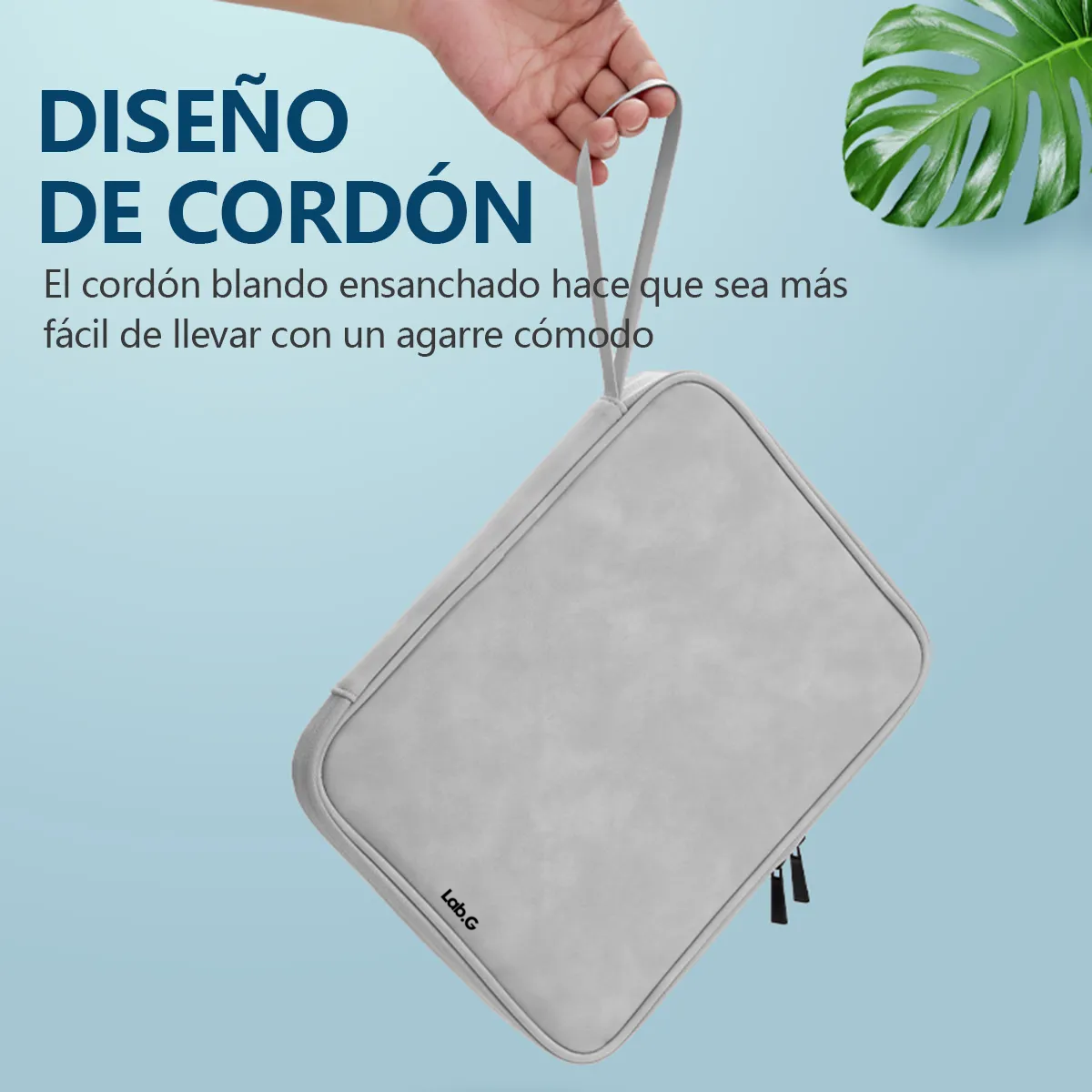 Foto 3 pulgar | Funda De Ipad Pro/air 12.9 Lab.g Alta Calidad Impermeable Durable Gris Claro