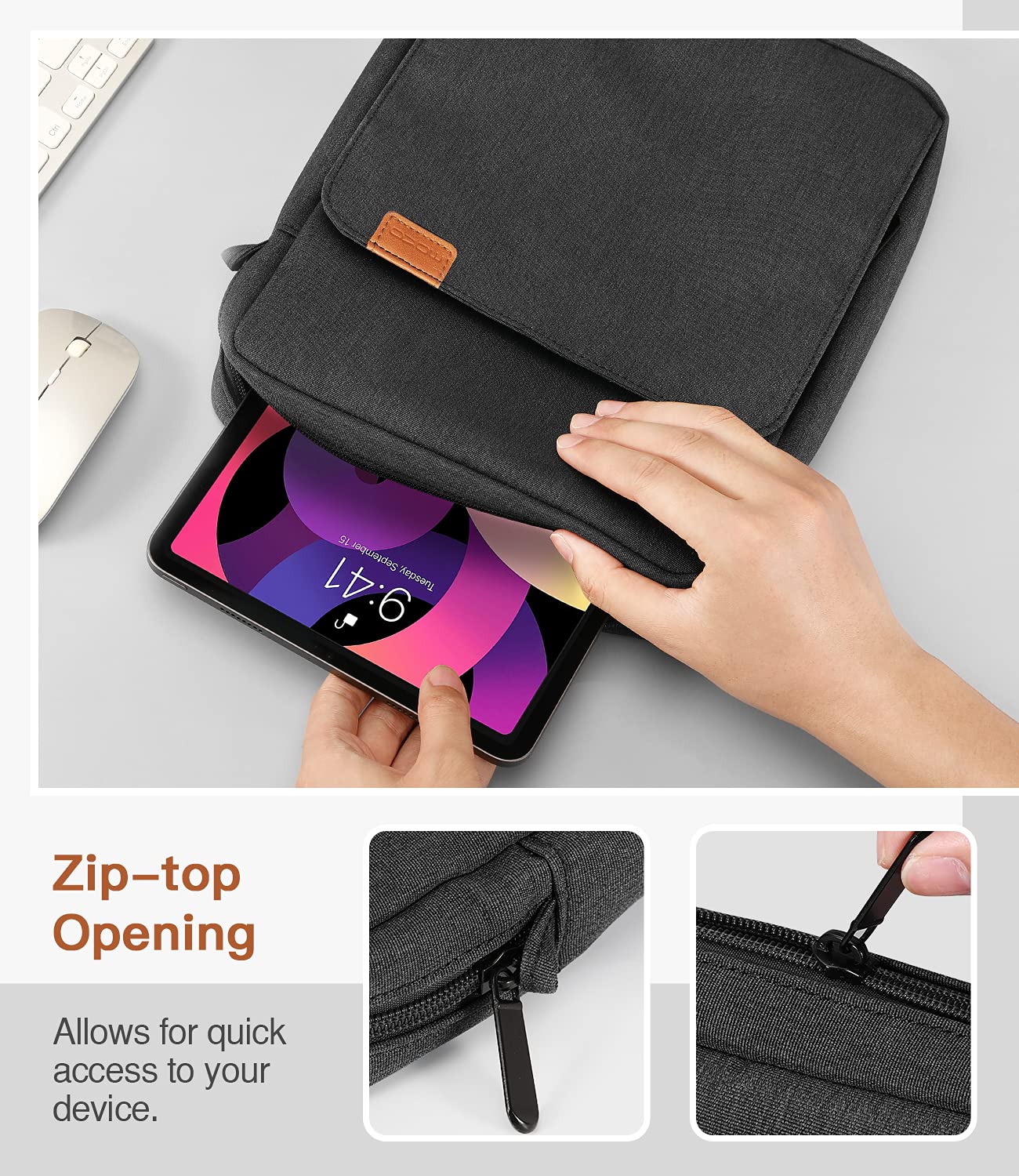 Foto 7 pulgar | Funda Para Tableta Moko Ipad Pro M4/air M2 De 9-11 Pulgadas, Negro/gris - Venta Internacional.