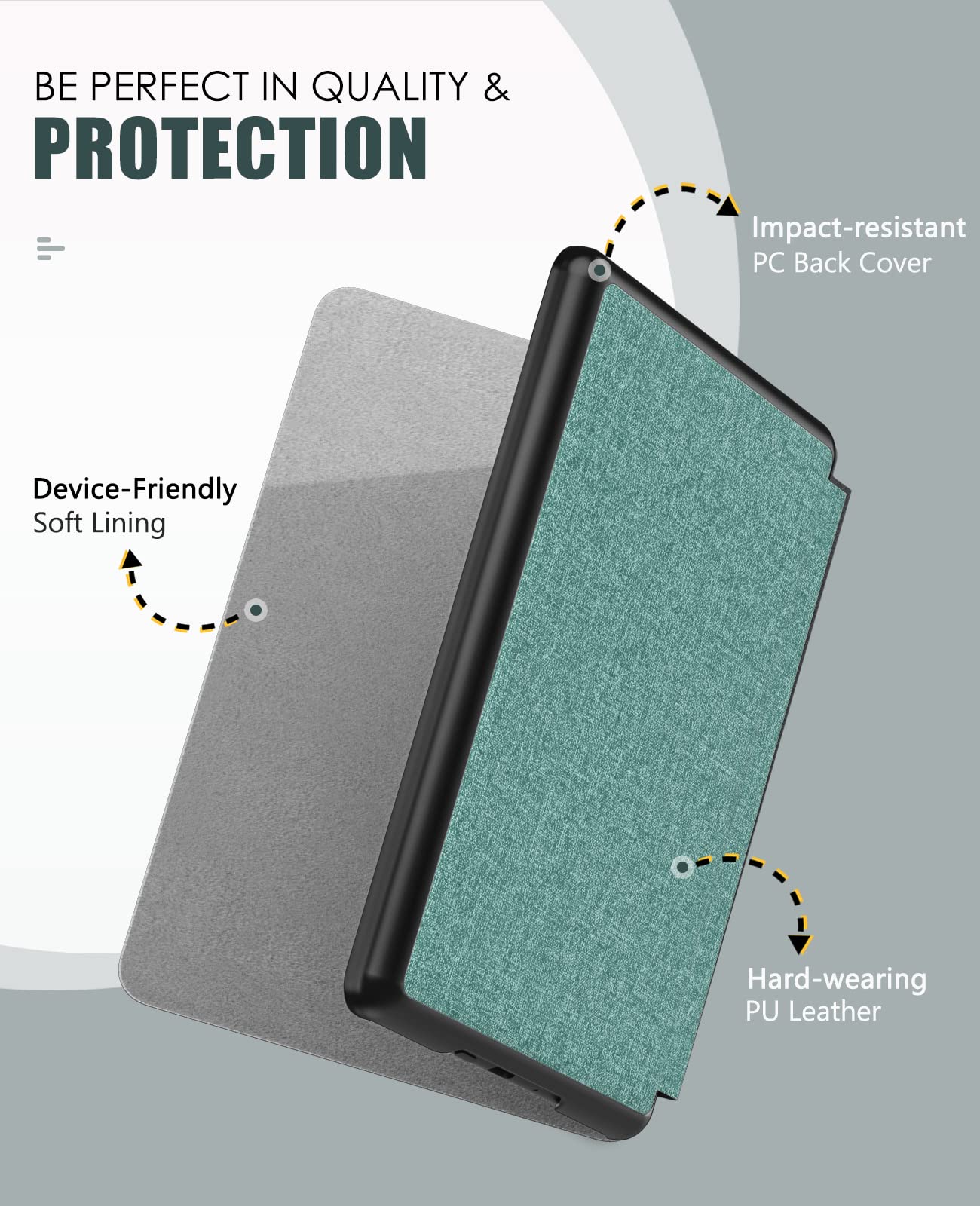 Foto 3 | Funda Moko Para Kindle Paperwhite 2021 De 6,8 Pulgadas Con Función De Encendido Y Apagado Automáticos - Venta Inte