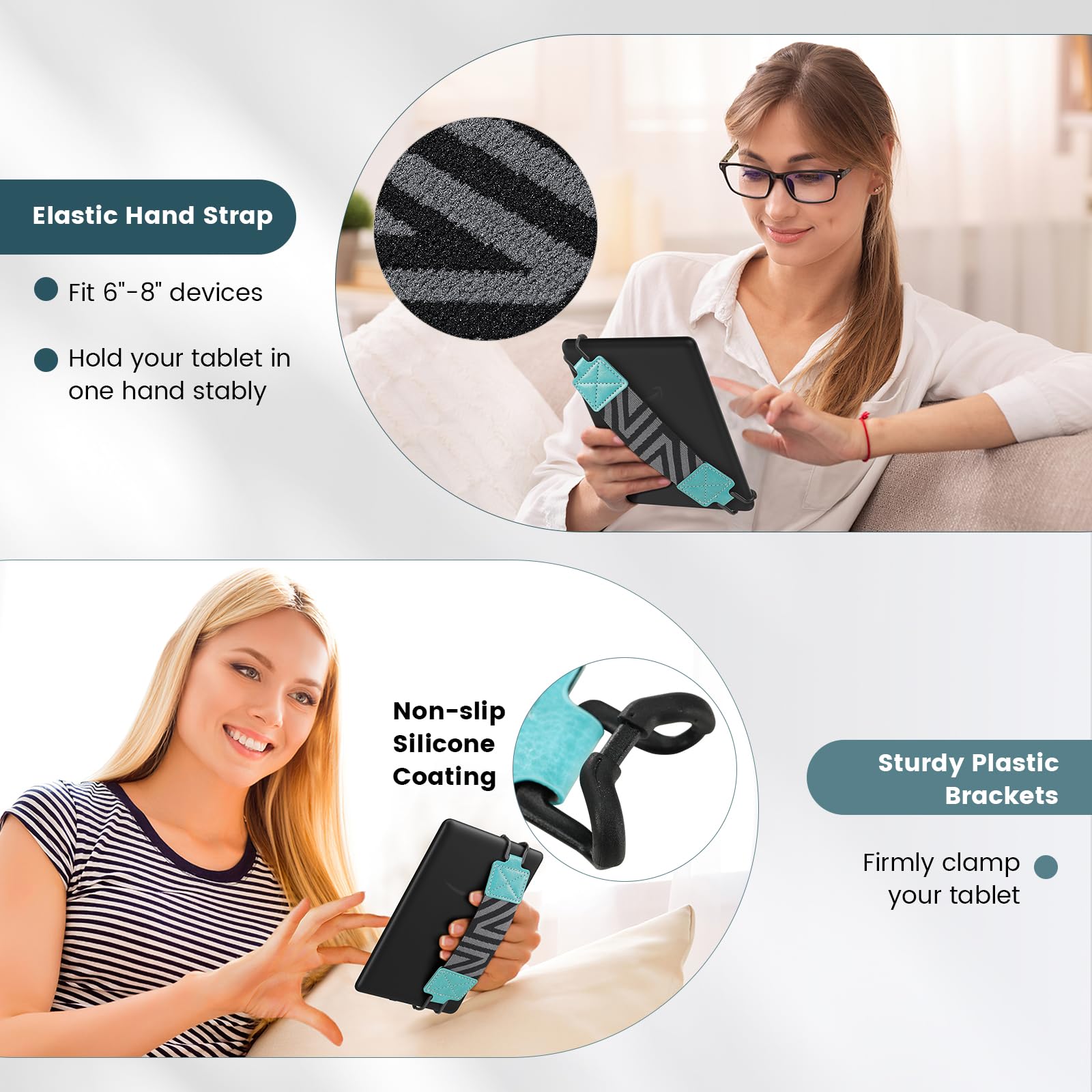 Foto 5 | Correa De Mano Moko Security Para Lectores Electrónicos Kindle De 6 A 8 Pulgadas, Color Turquesa - Venta Internacional.