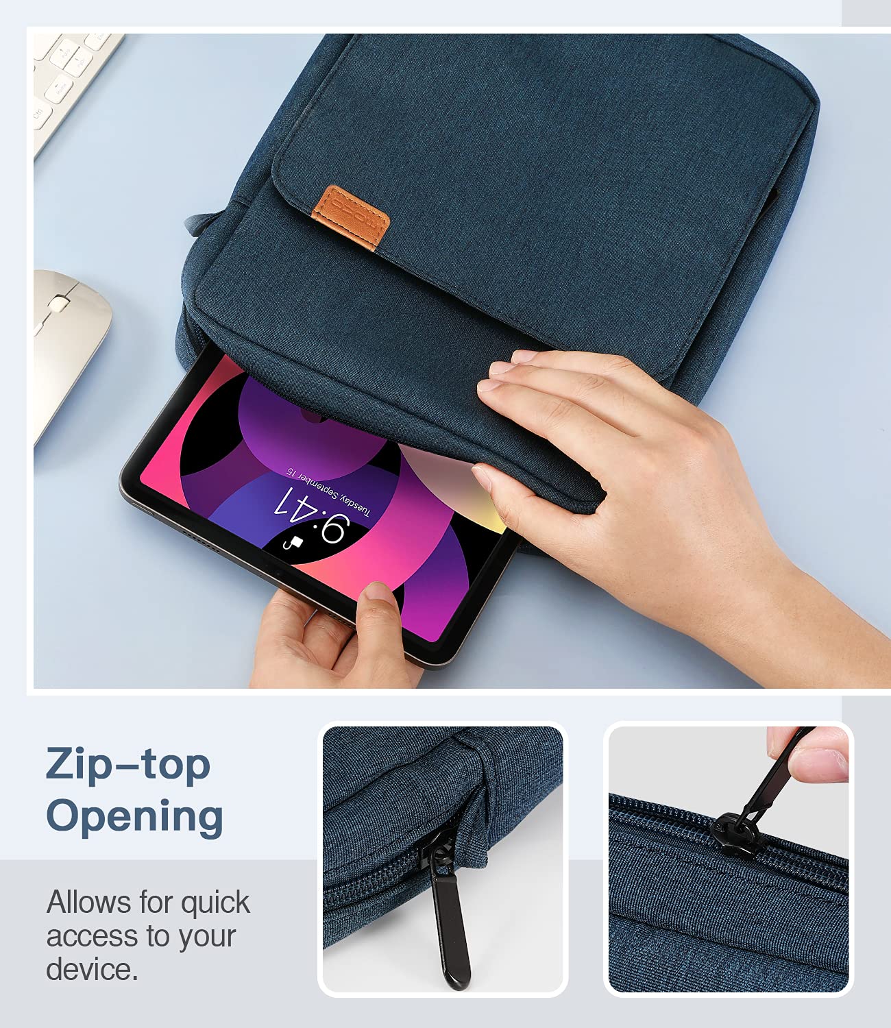 Foto 6 | Funda Para Tableta Moko Ipad Pro M4/air M2 Indigo De 9-11 Pulgadas - Venta Internacional.