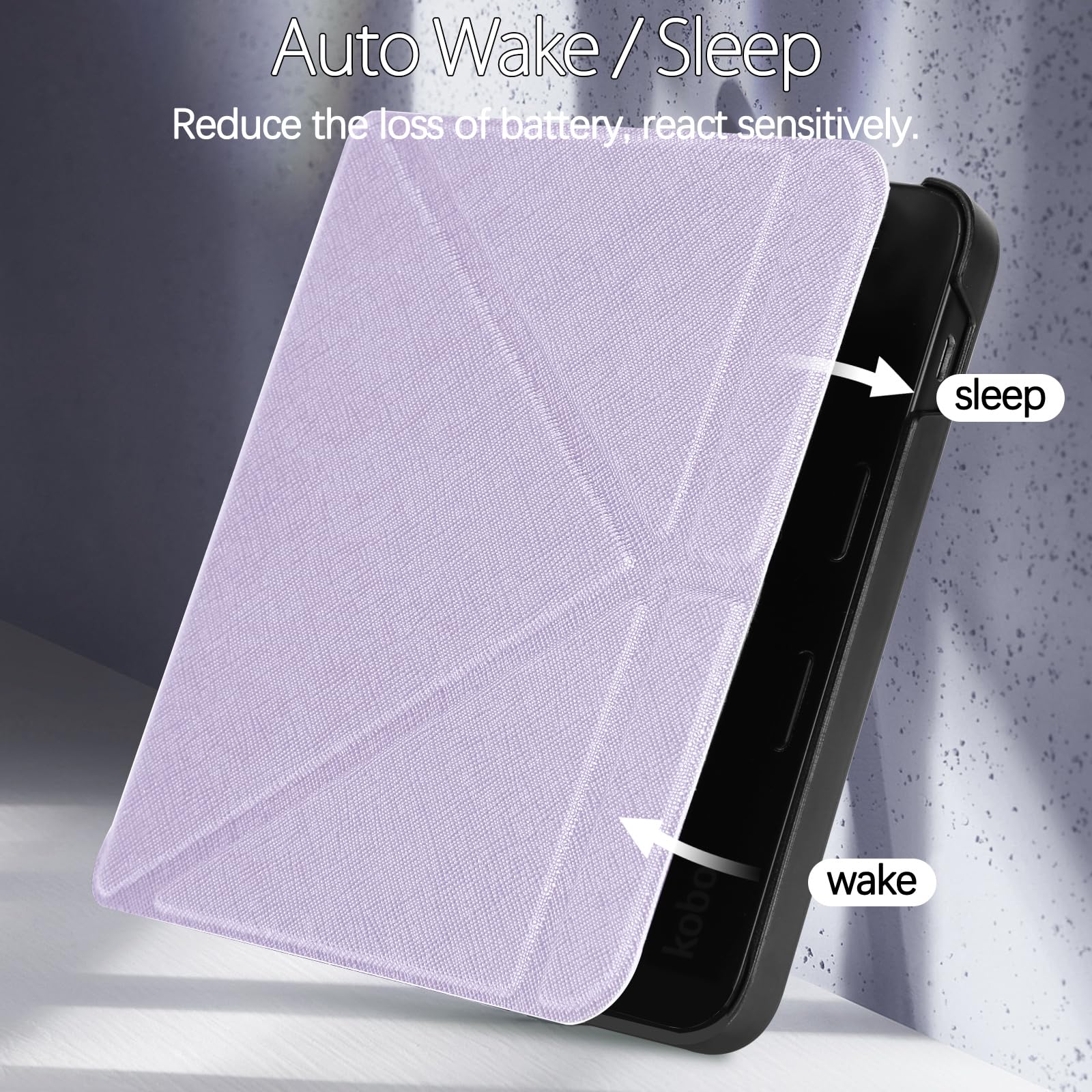 Foto 4 pulgar | Funda Para Dormir Case Bentoben Para Kobo Libra 2 Taro, Color Morado - Venta Internacional.