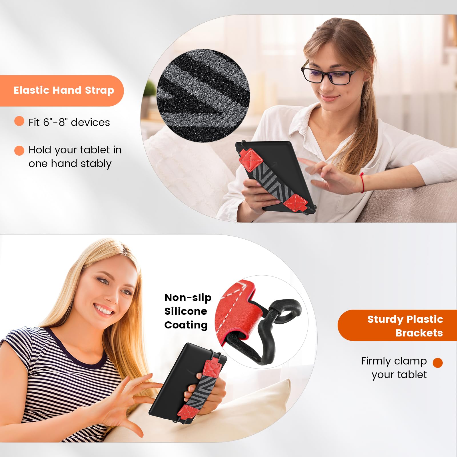 Foto 5 | Correa De Mano Moko Security Para Lectores Electrónicos Kindle De 6 A 8 Pulgadas, Color Rojo - Venta Internacional.
